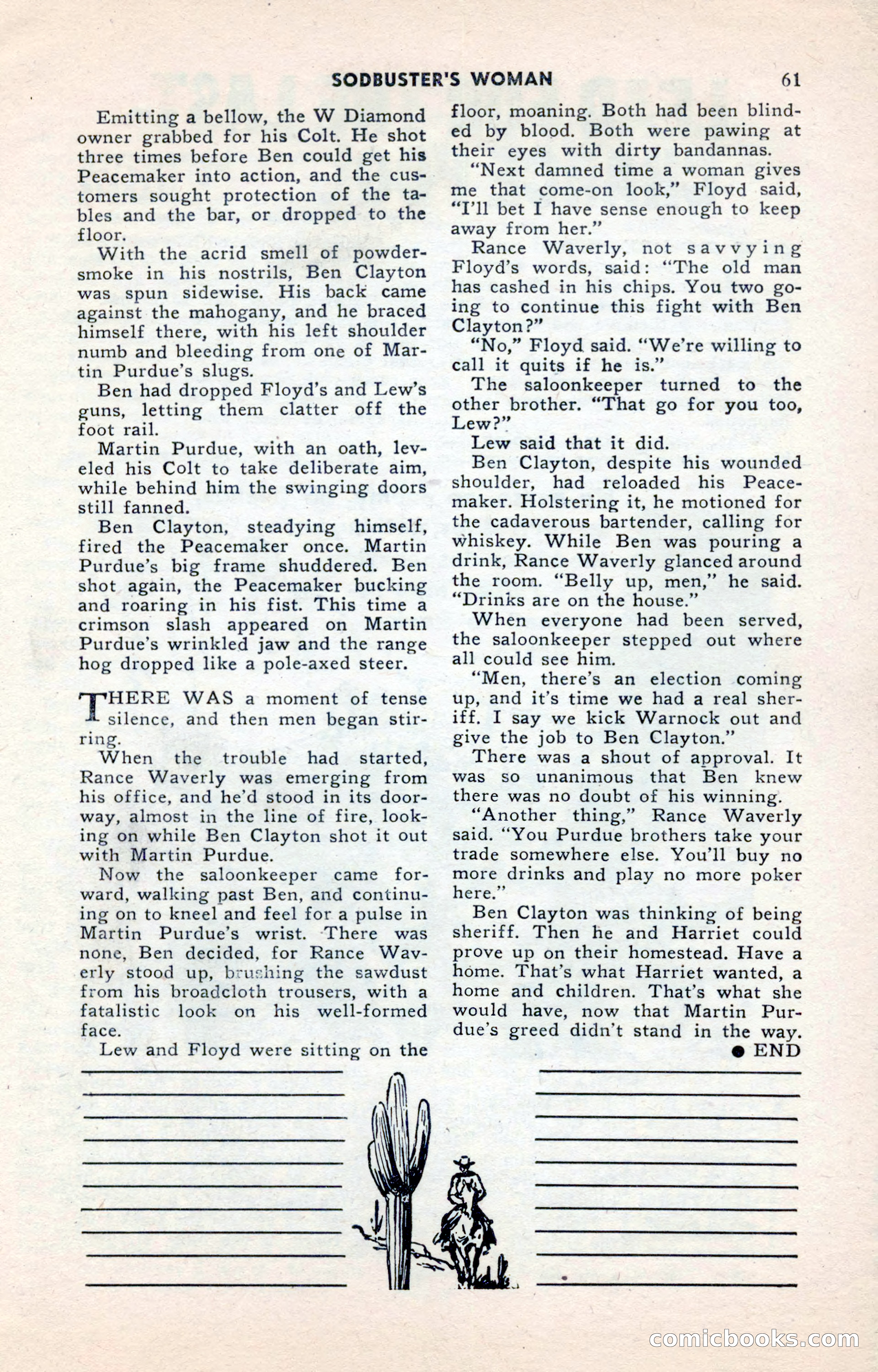 2-Gun Western, May 1955 — page 61 of 100