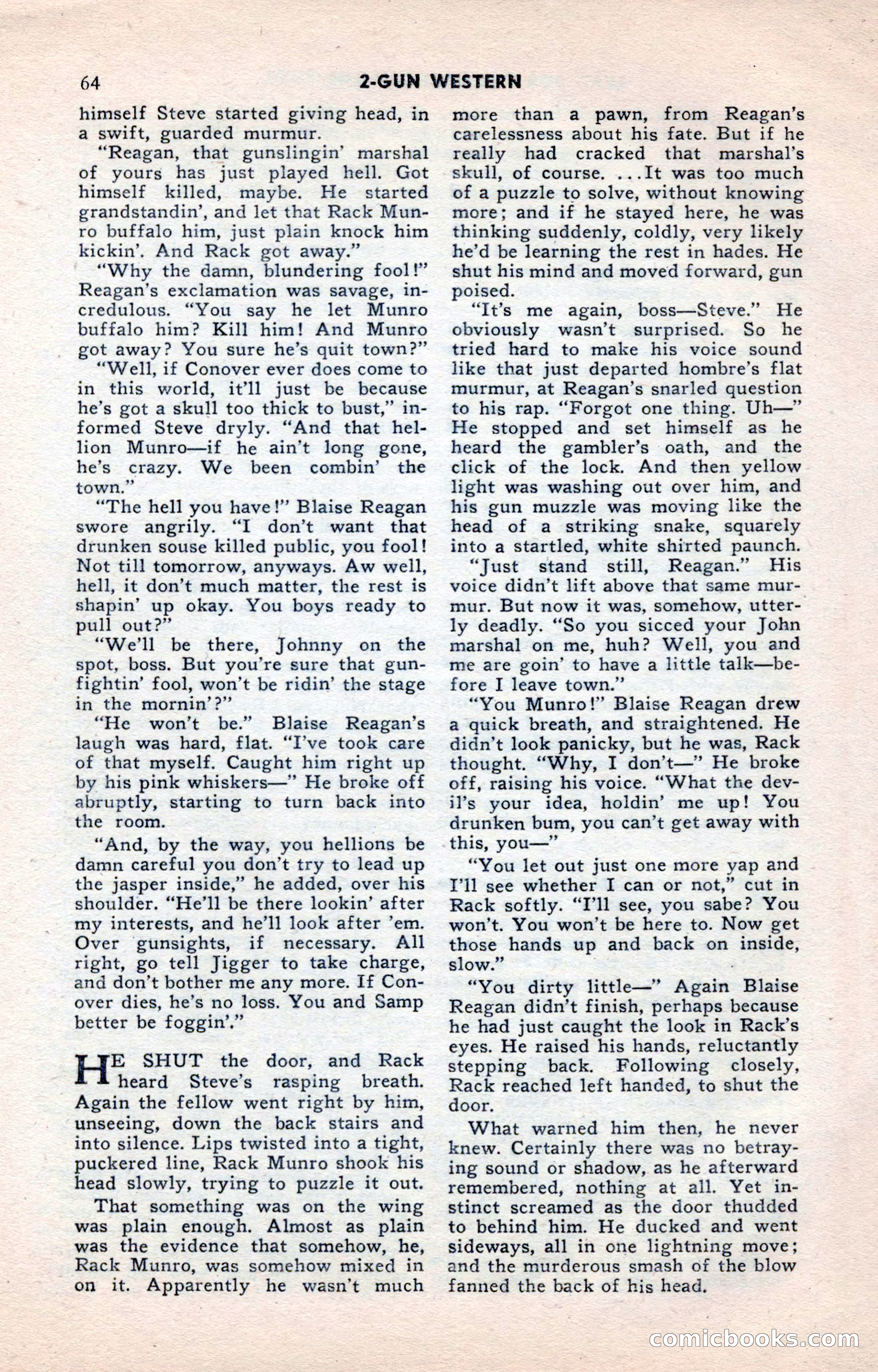 2-Gun Western, May 1955 — page 64 of 100