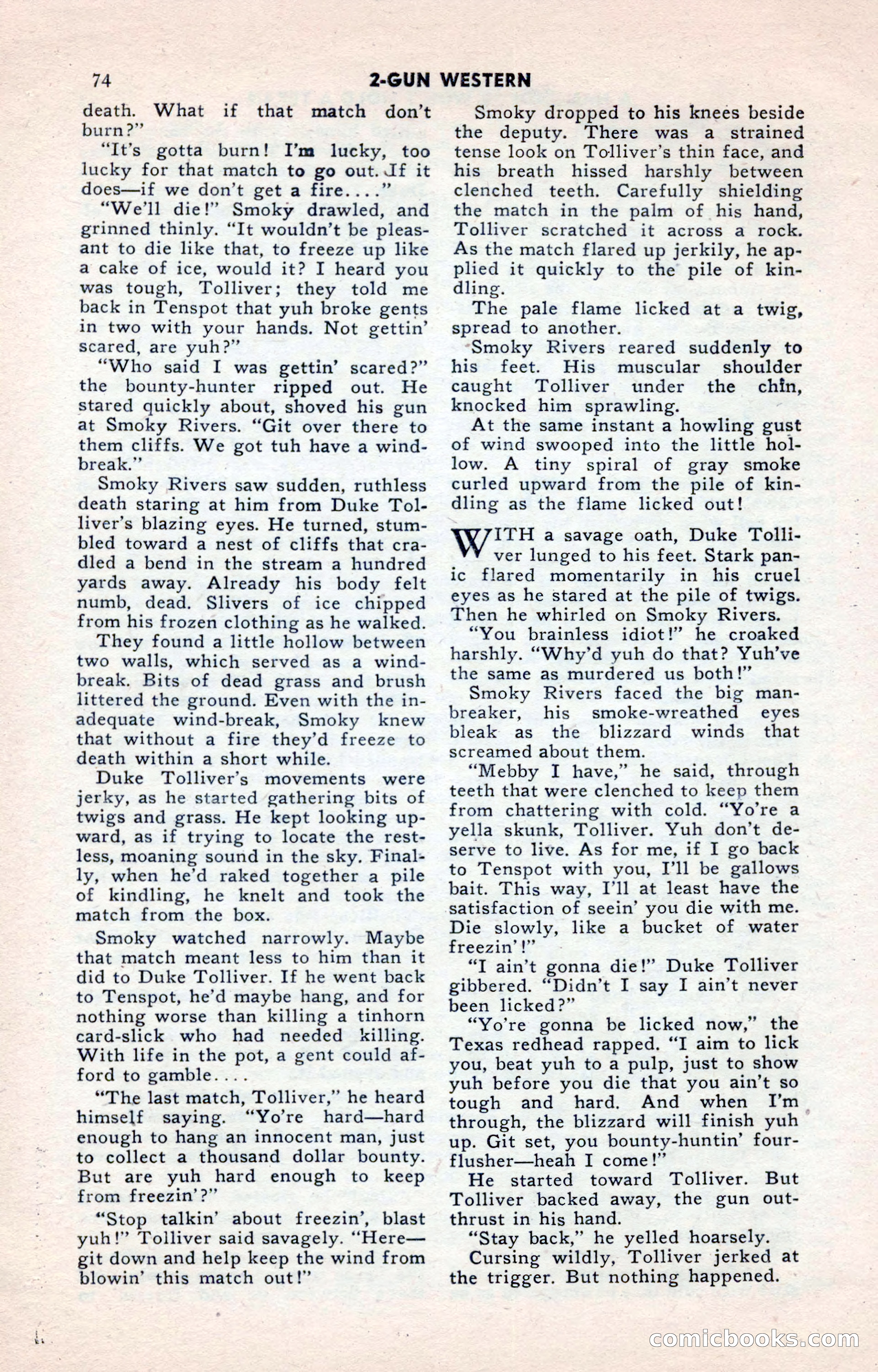 2-Gun Western, May 1955 — page 74 of 100