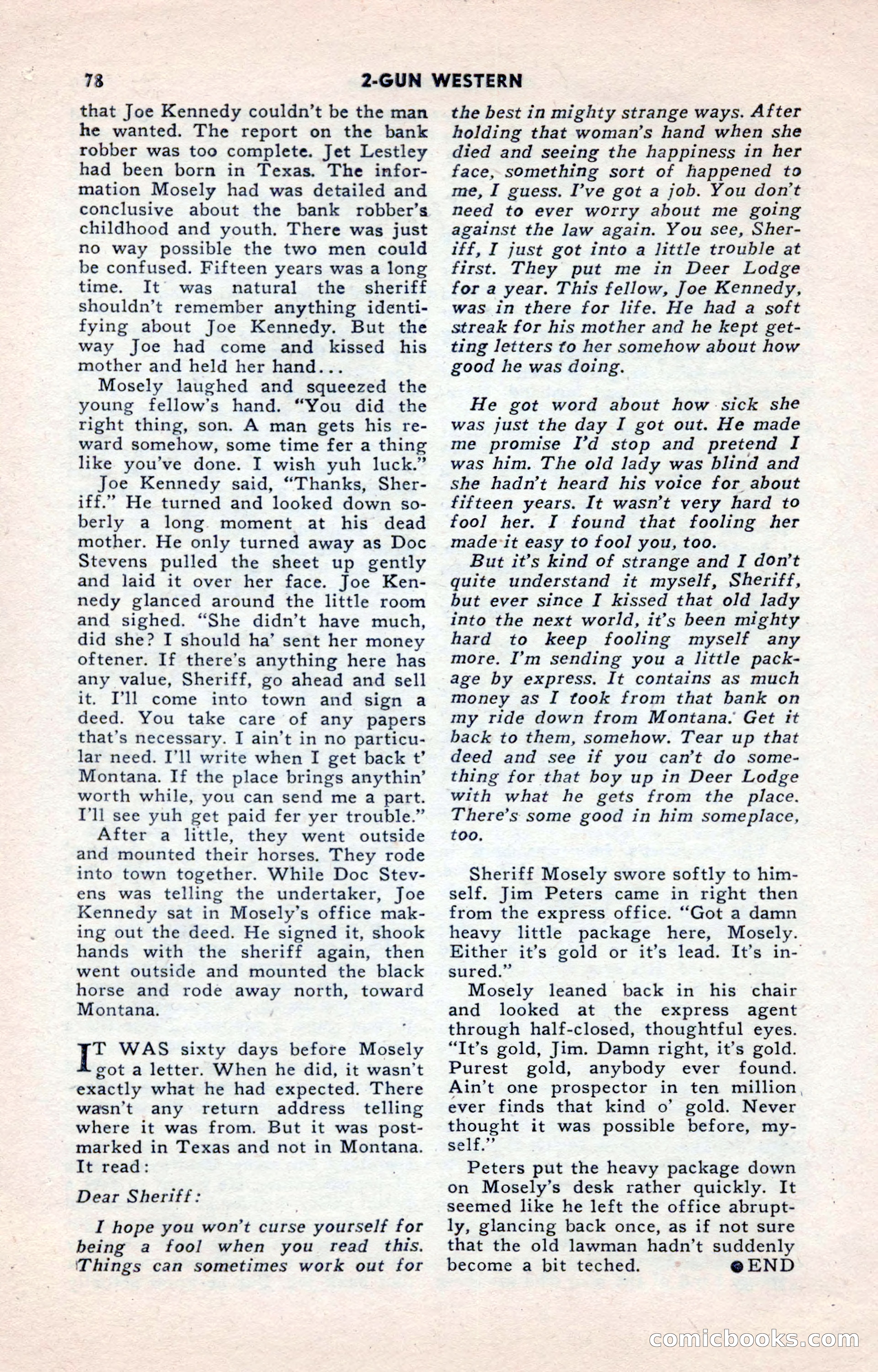 2-Gun Western, May 1955 — page 78 of 100