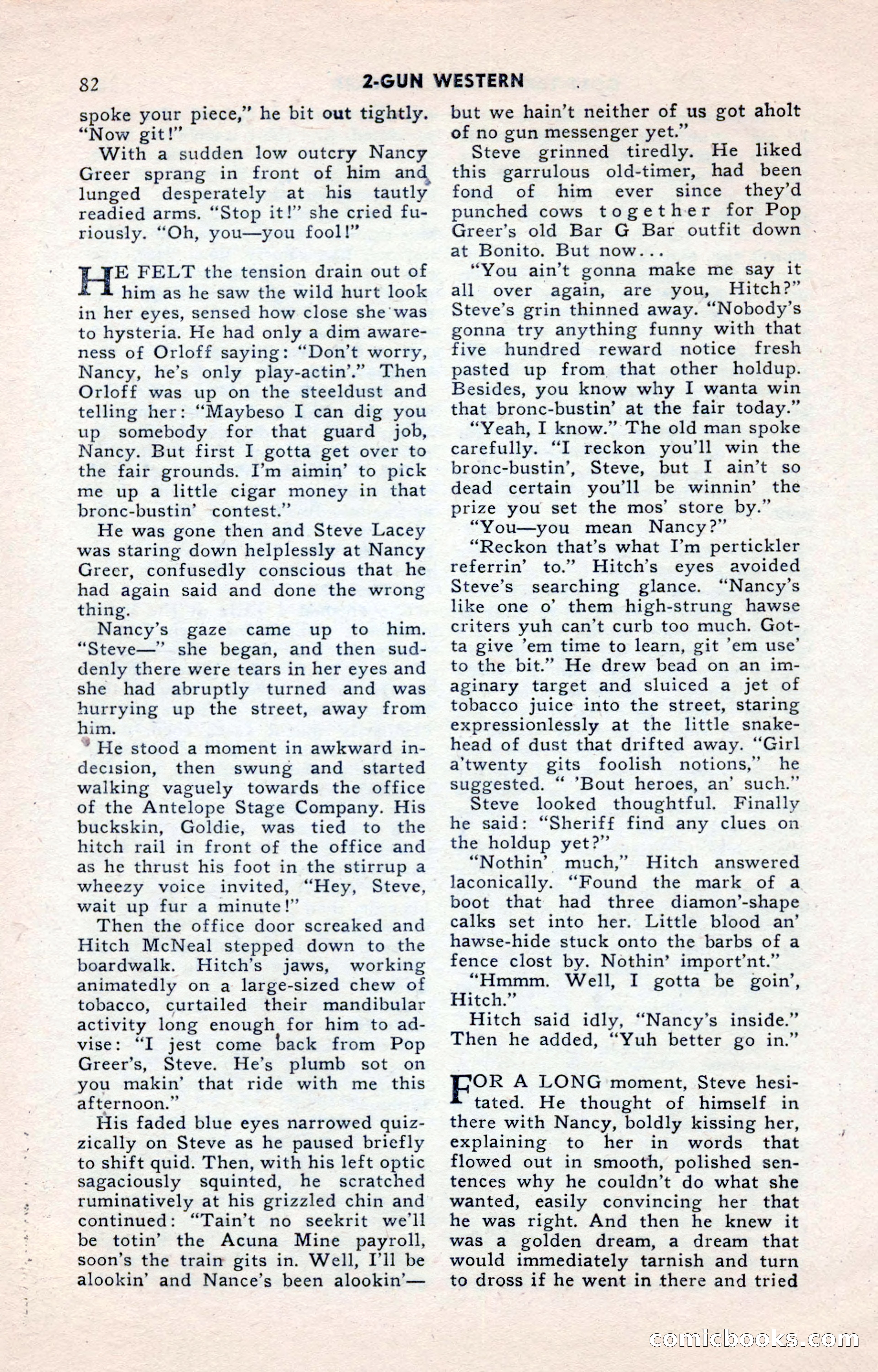 2-Gun Western, May 1955 — page 82 of 100