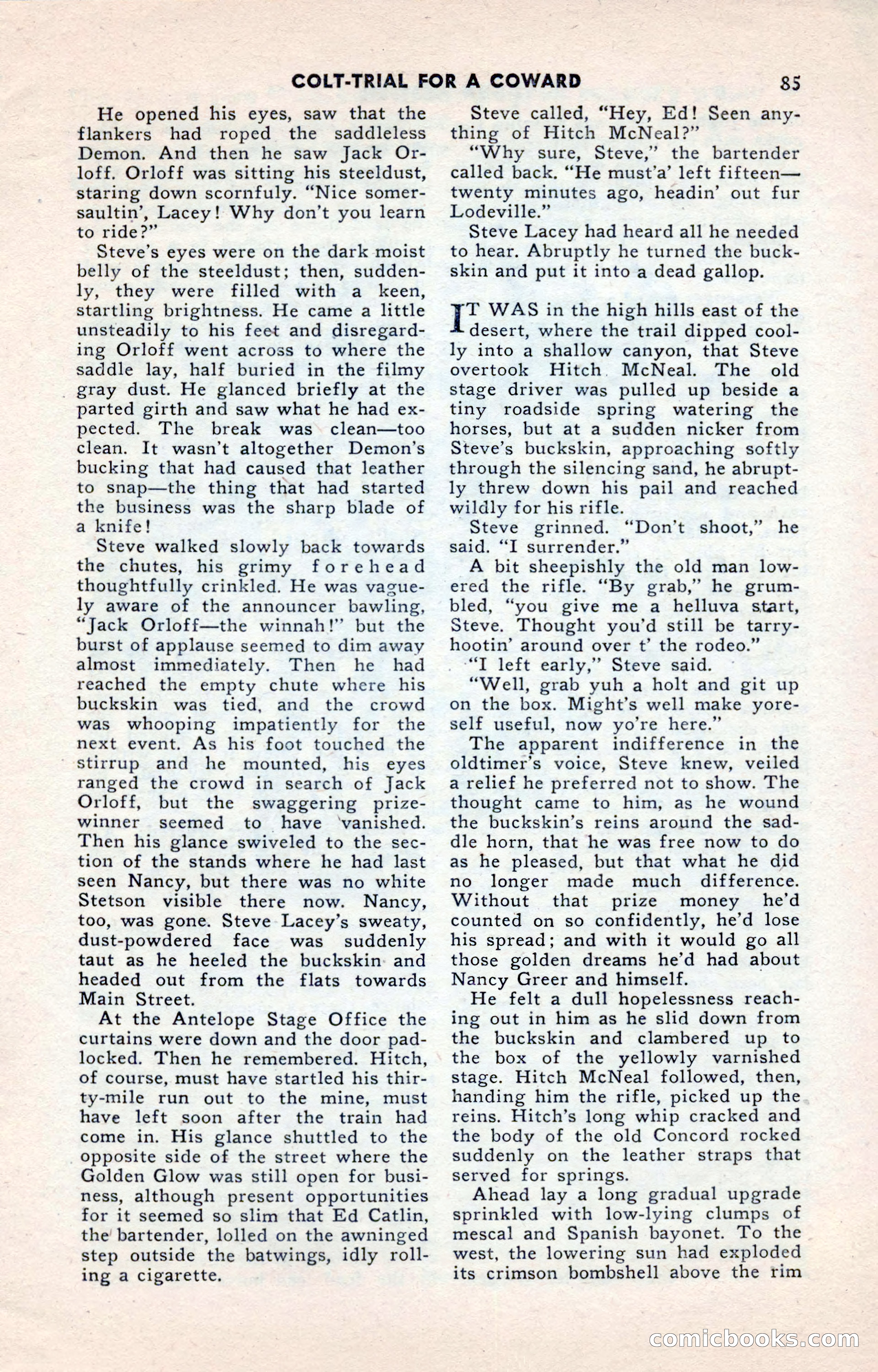 2-Gun Western, May 1955 — page 85 of 100
