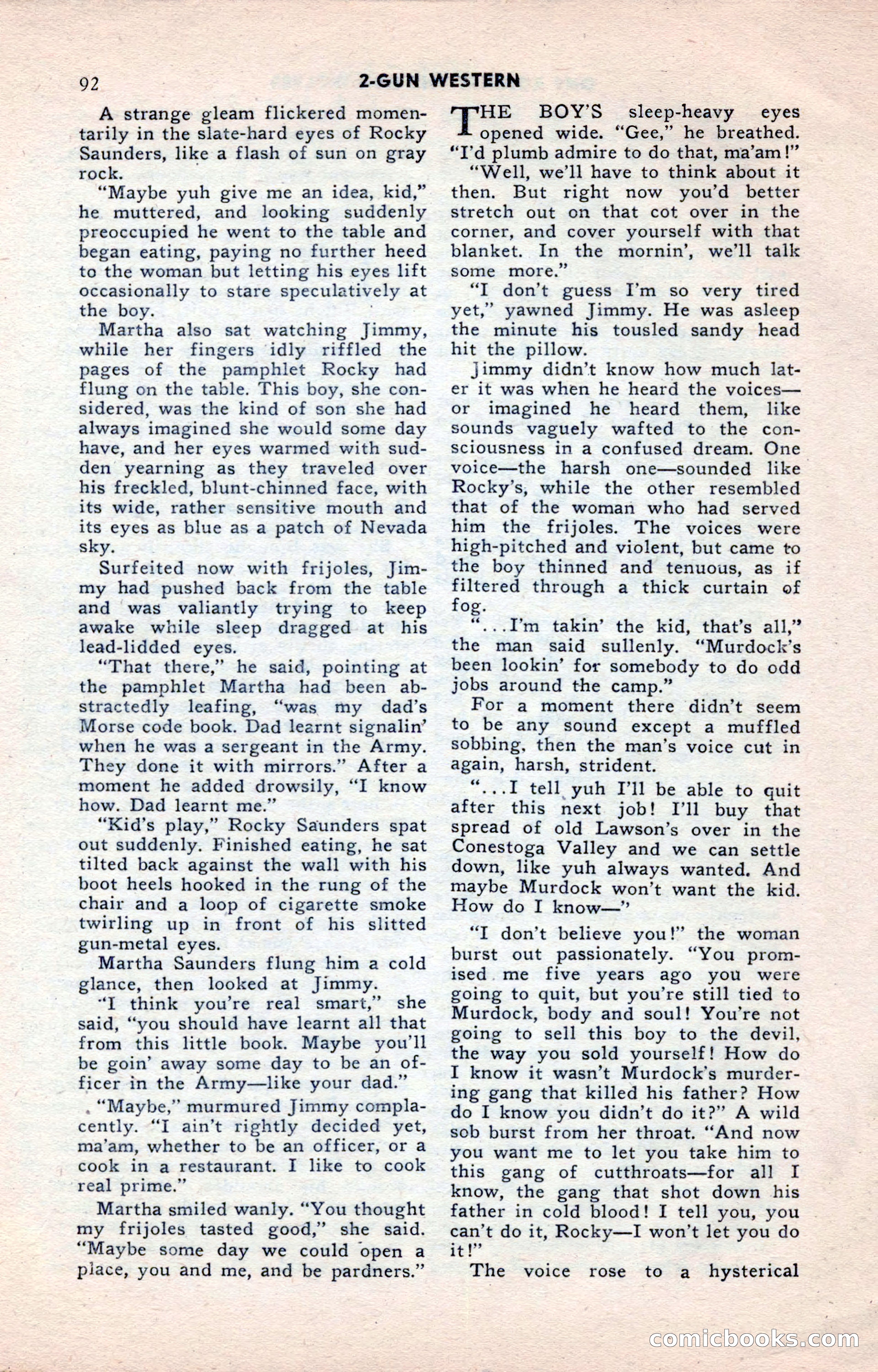2-Gun Western, May 1955 — page 92 of 100