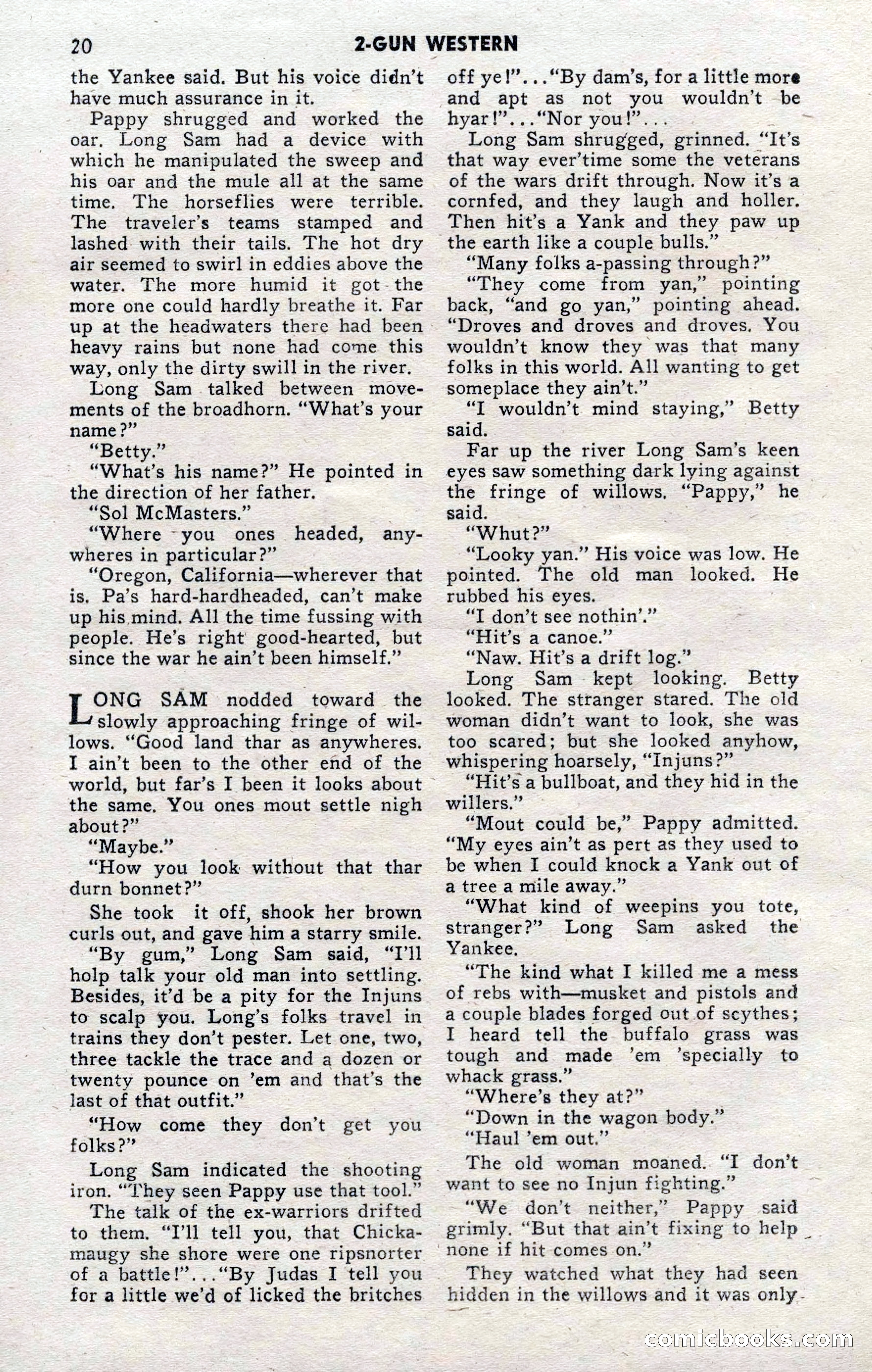 2-Gun Western, November 1955 — page 20 of 100