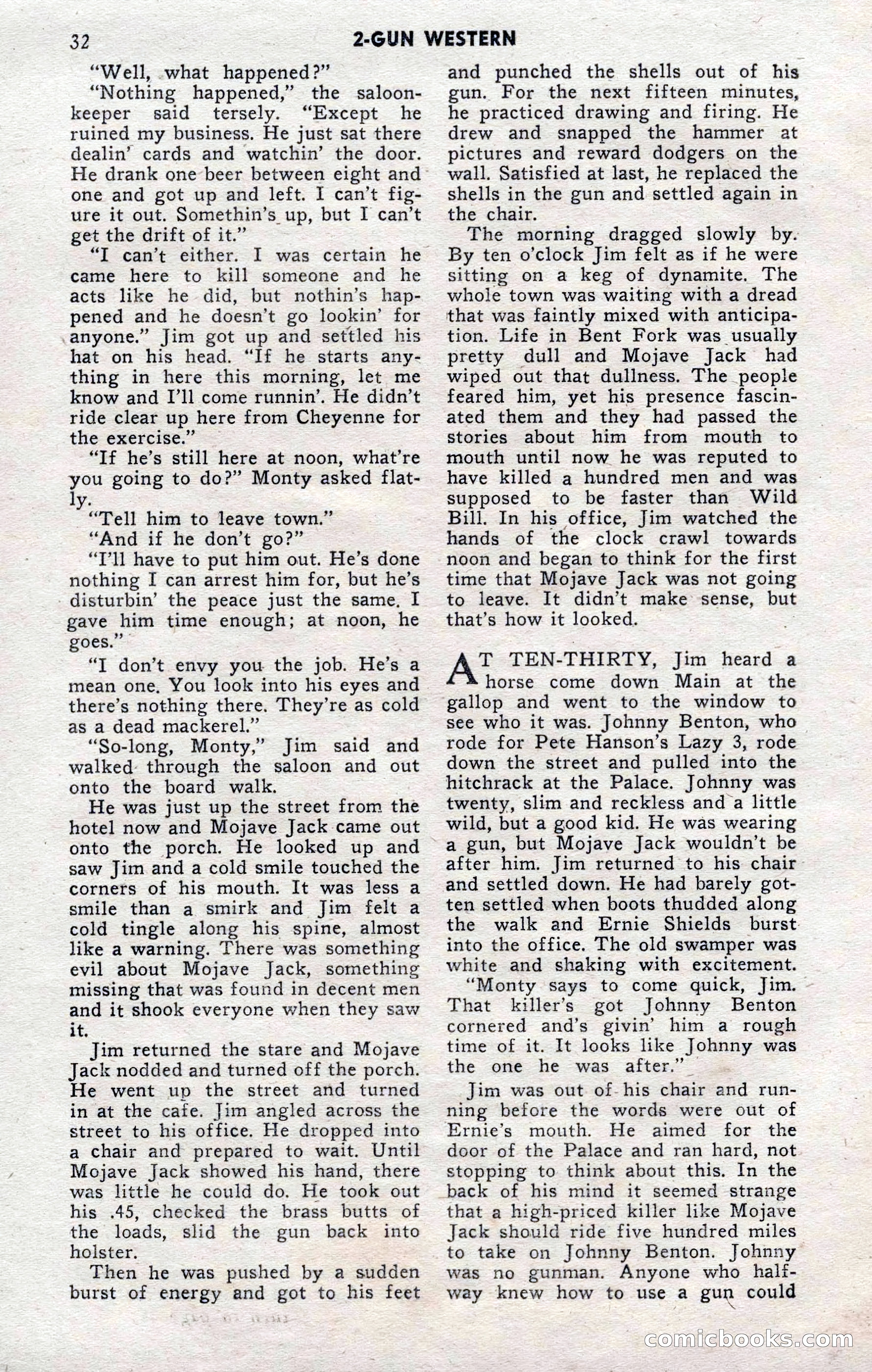 2-Gun Western, November 1955 — page 32 of 100