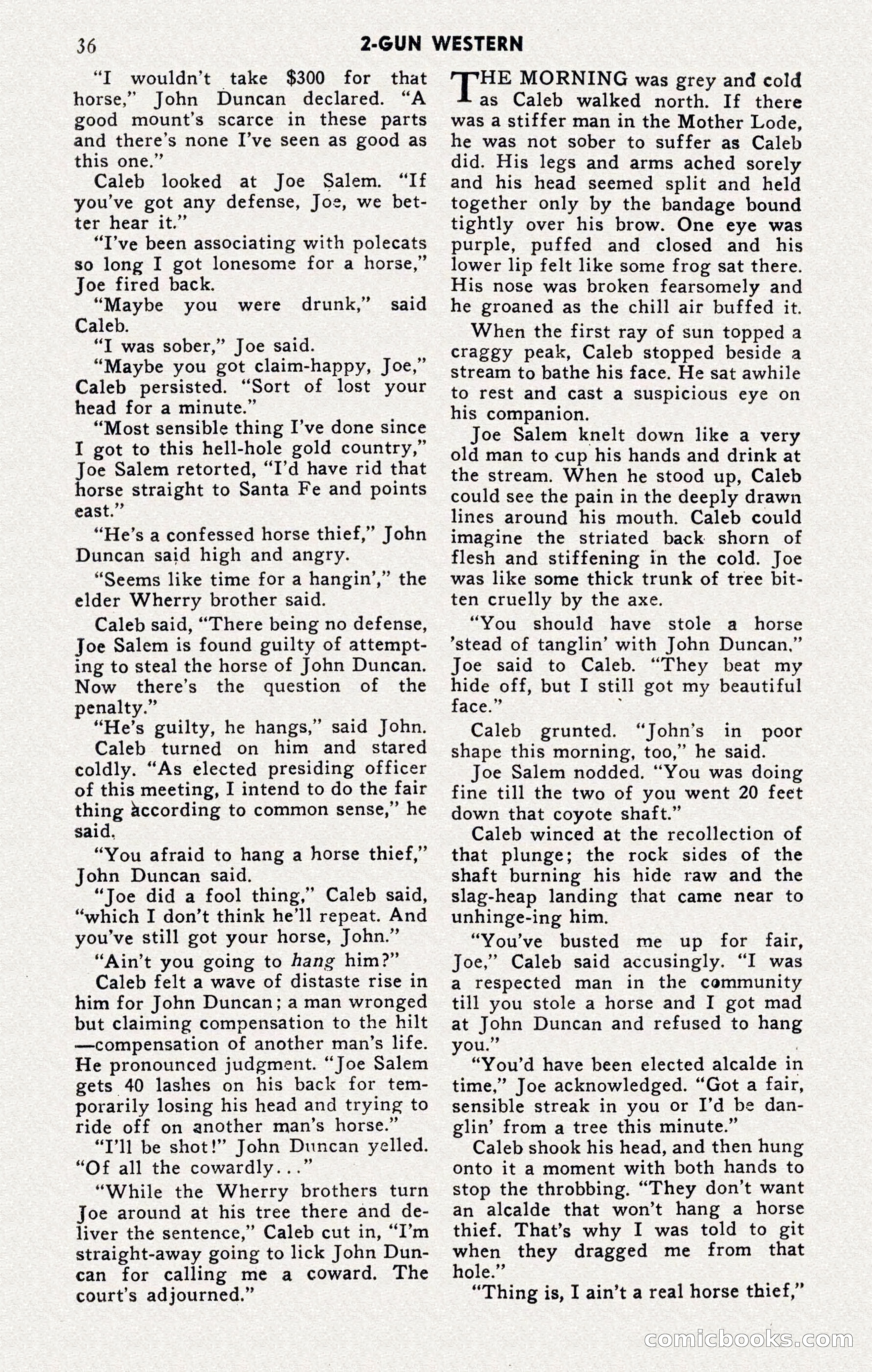 2-Gun Western, November 1955 — page 36 of 100