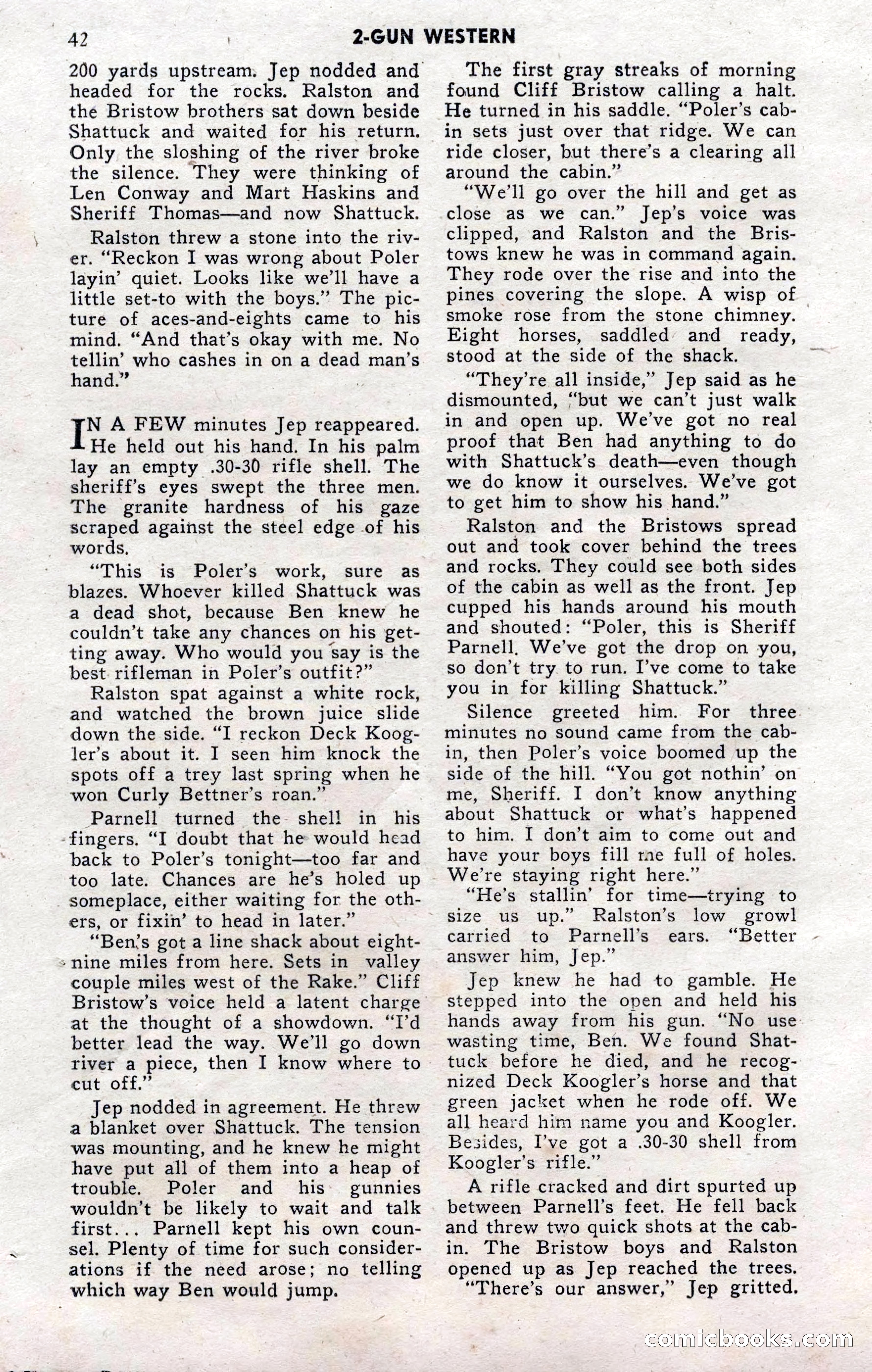 2-Gun Western, November 1955 — page 42 of 100