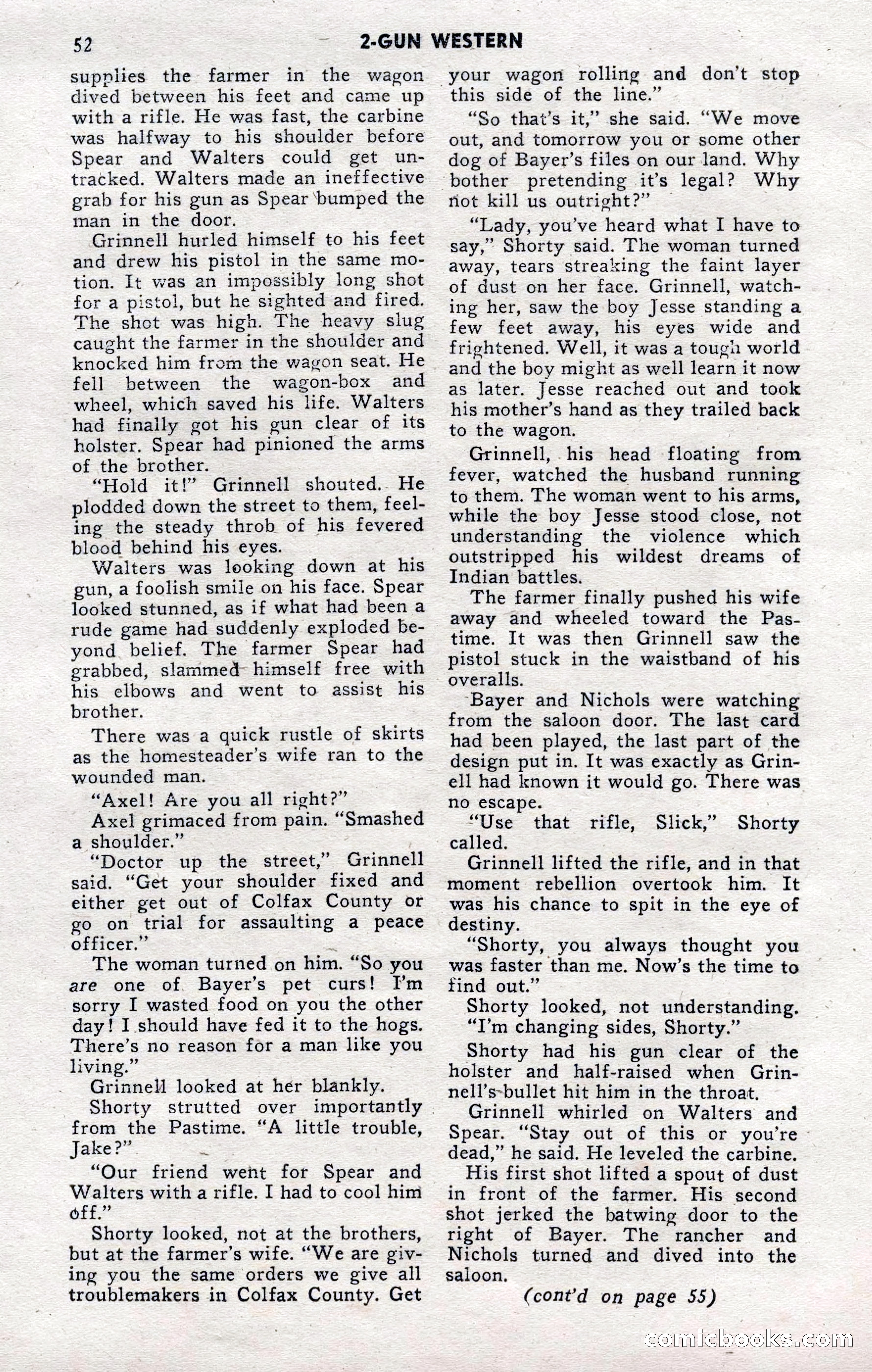 2-Gun Western, November 1955 — page 52 of 100