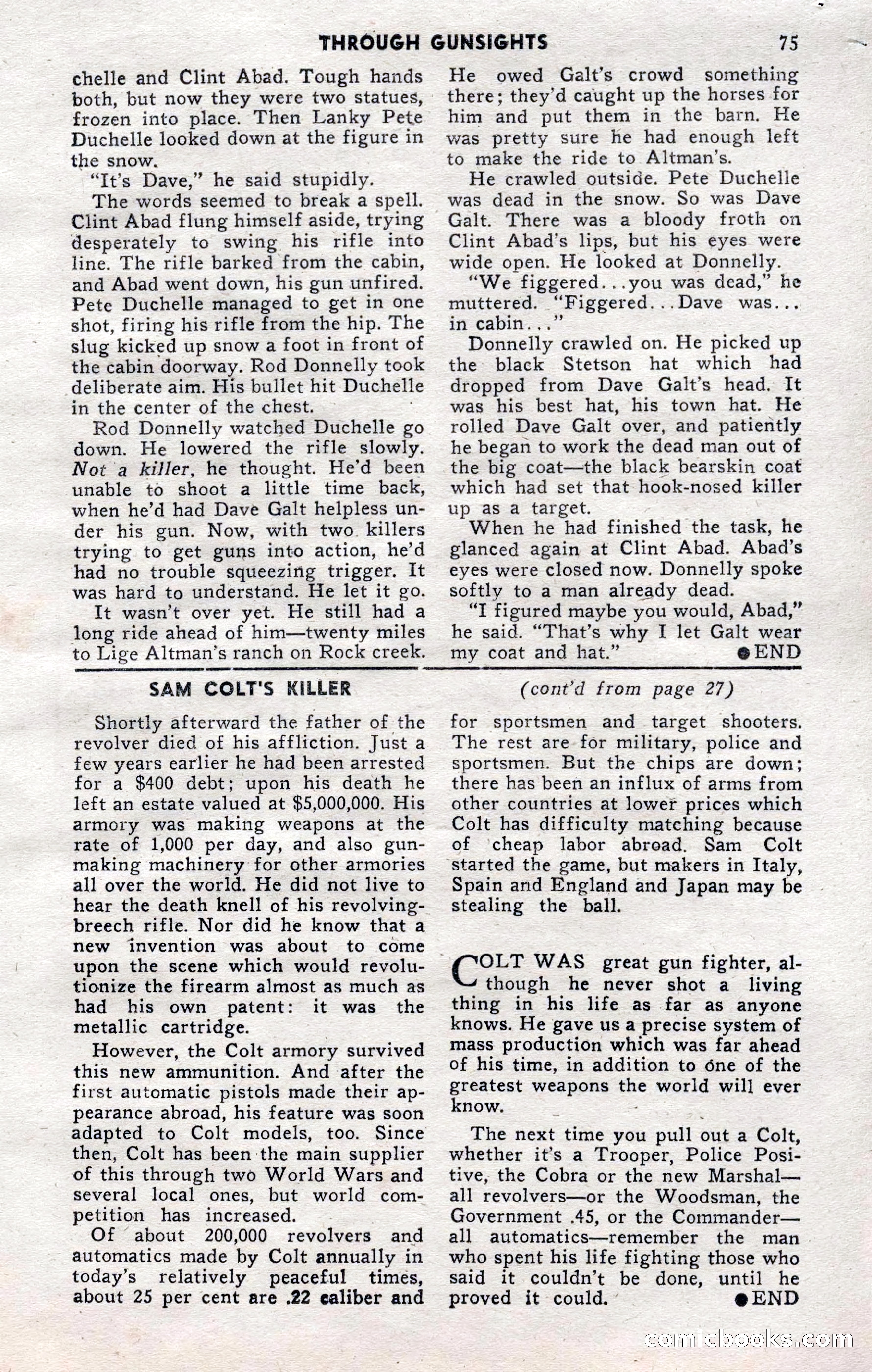 2-Gun Western, November 1955 — page 75 of 100