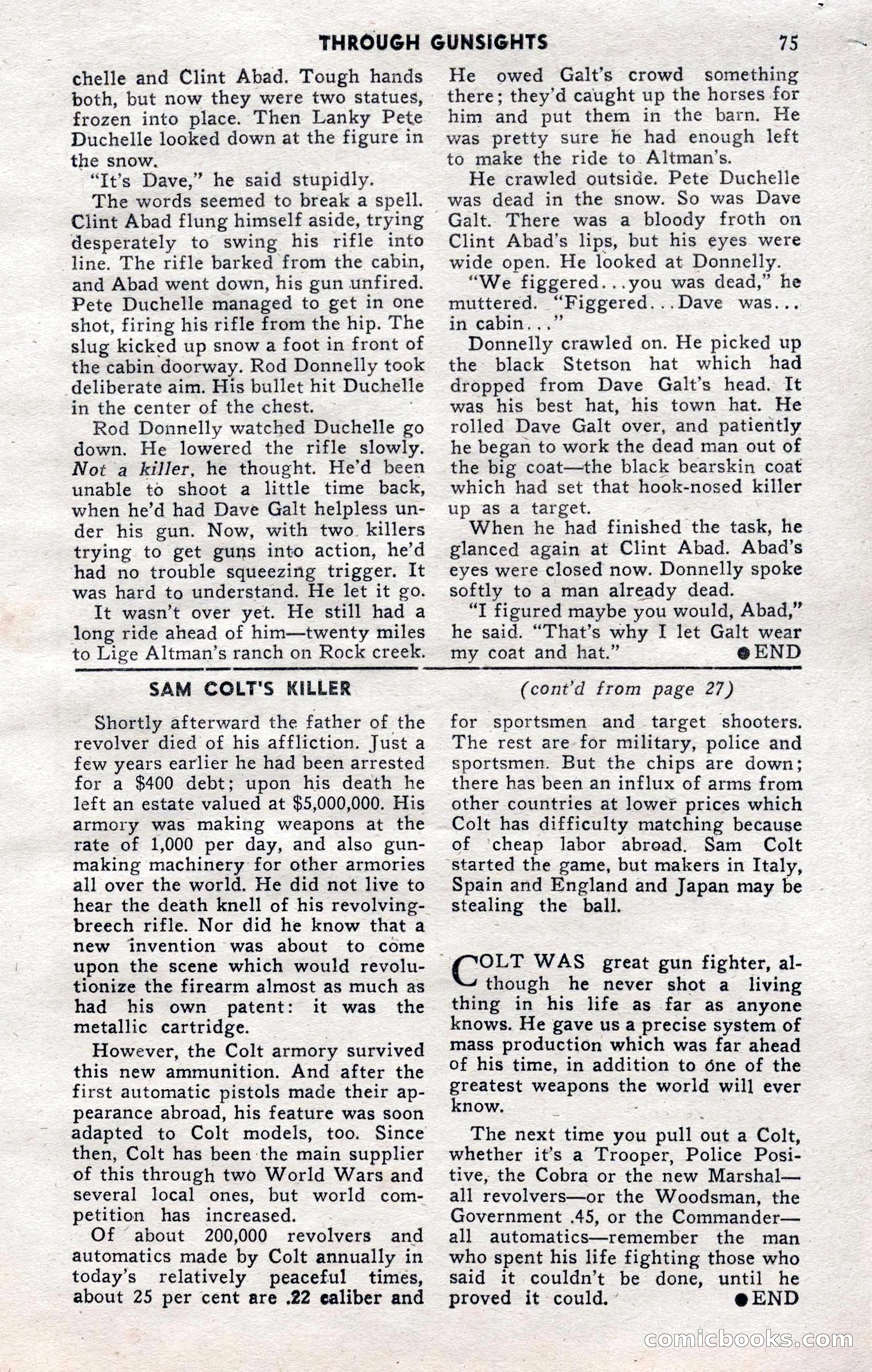 2-Gun Western, November 1955 — page 74 of 99