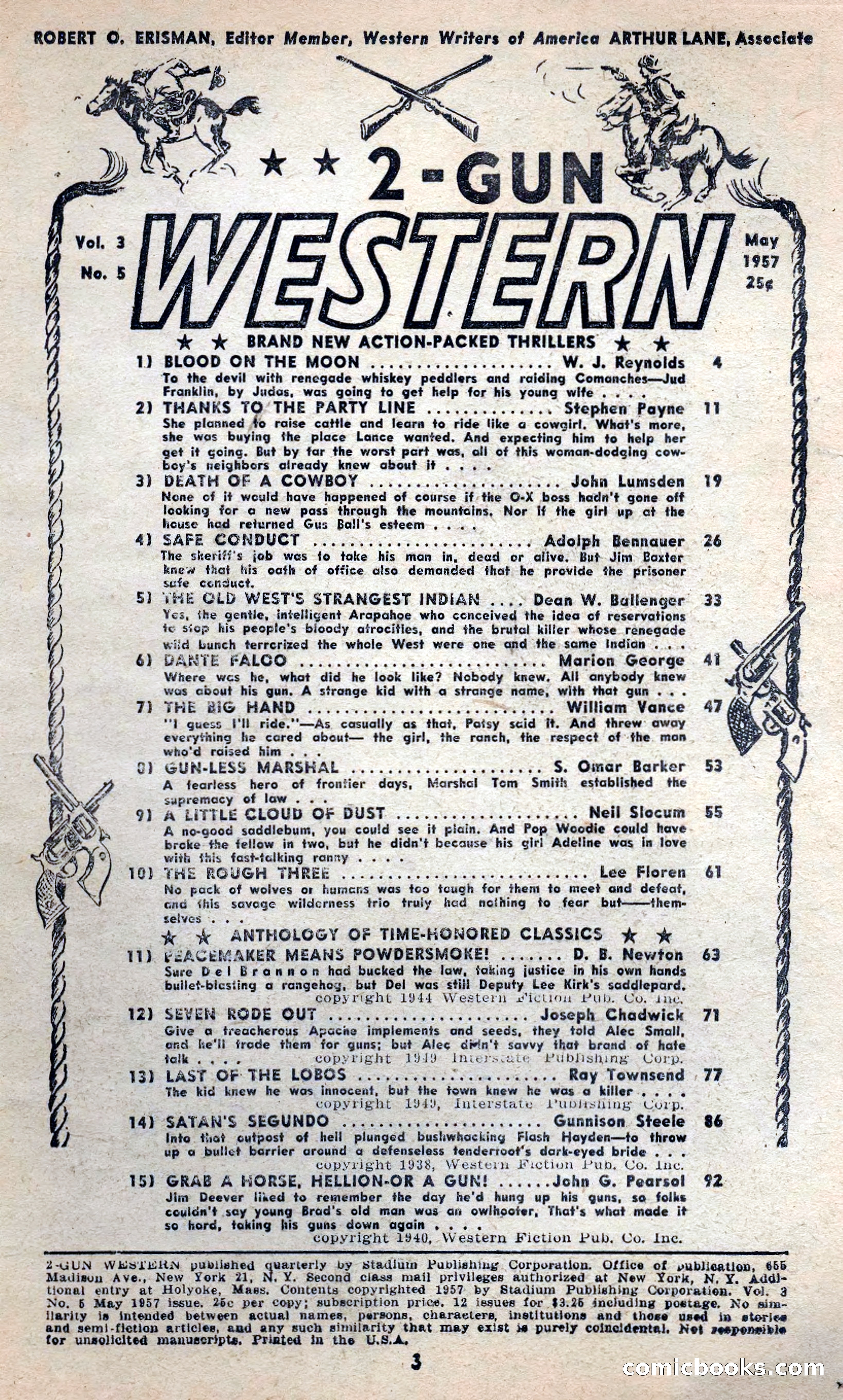 2 Gun Western, May 1957 — page 3 of 101
