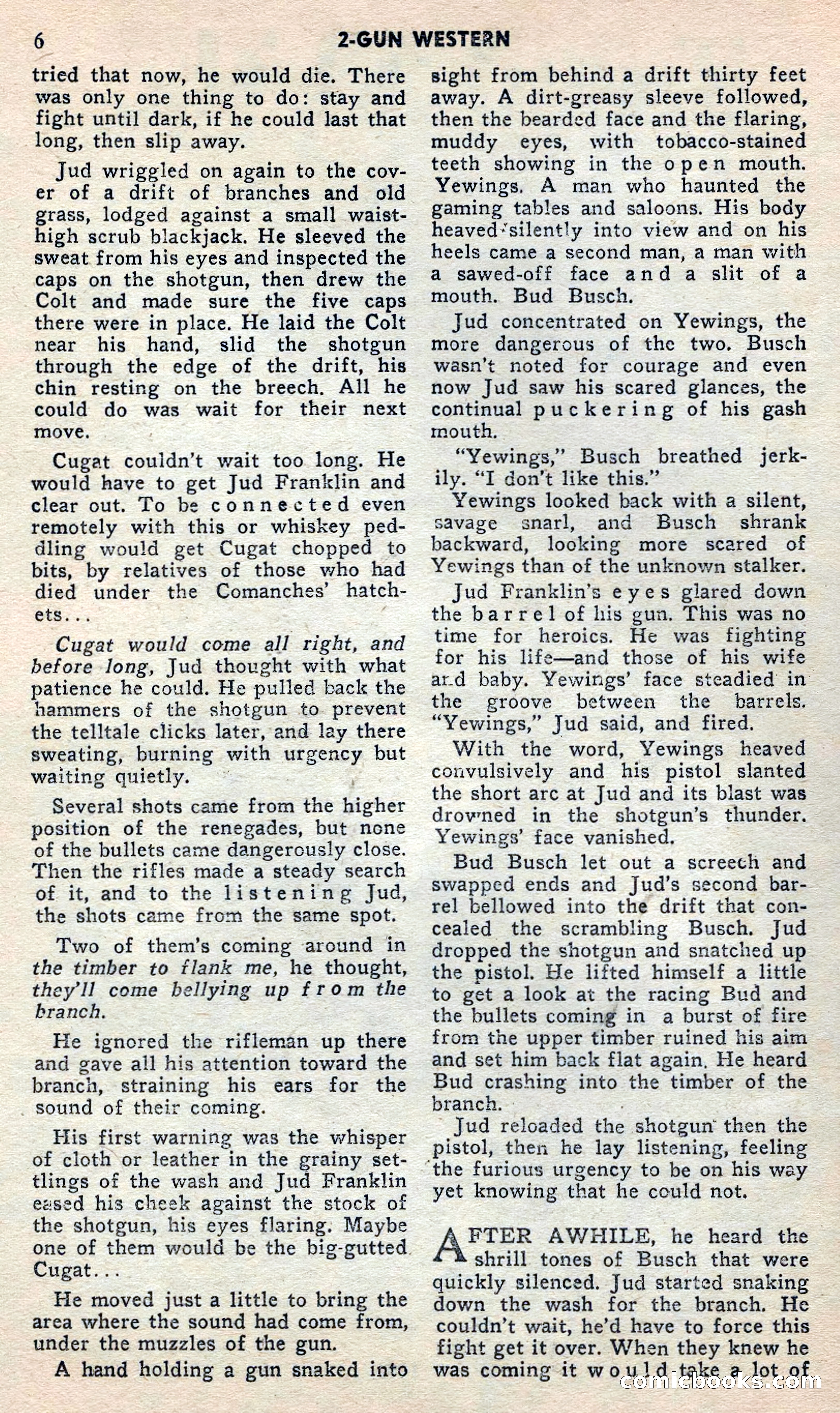 2 Gun Western, May 1957 — page 6 of 101