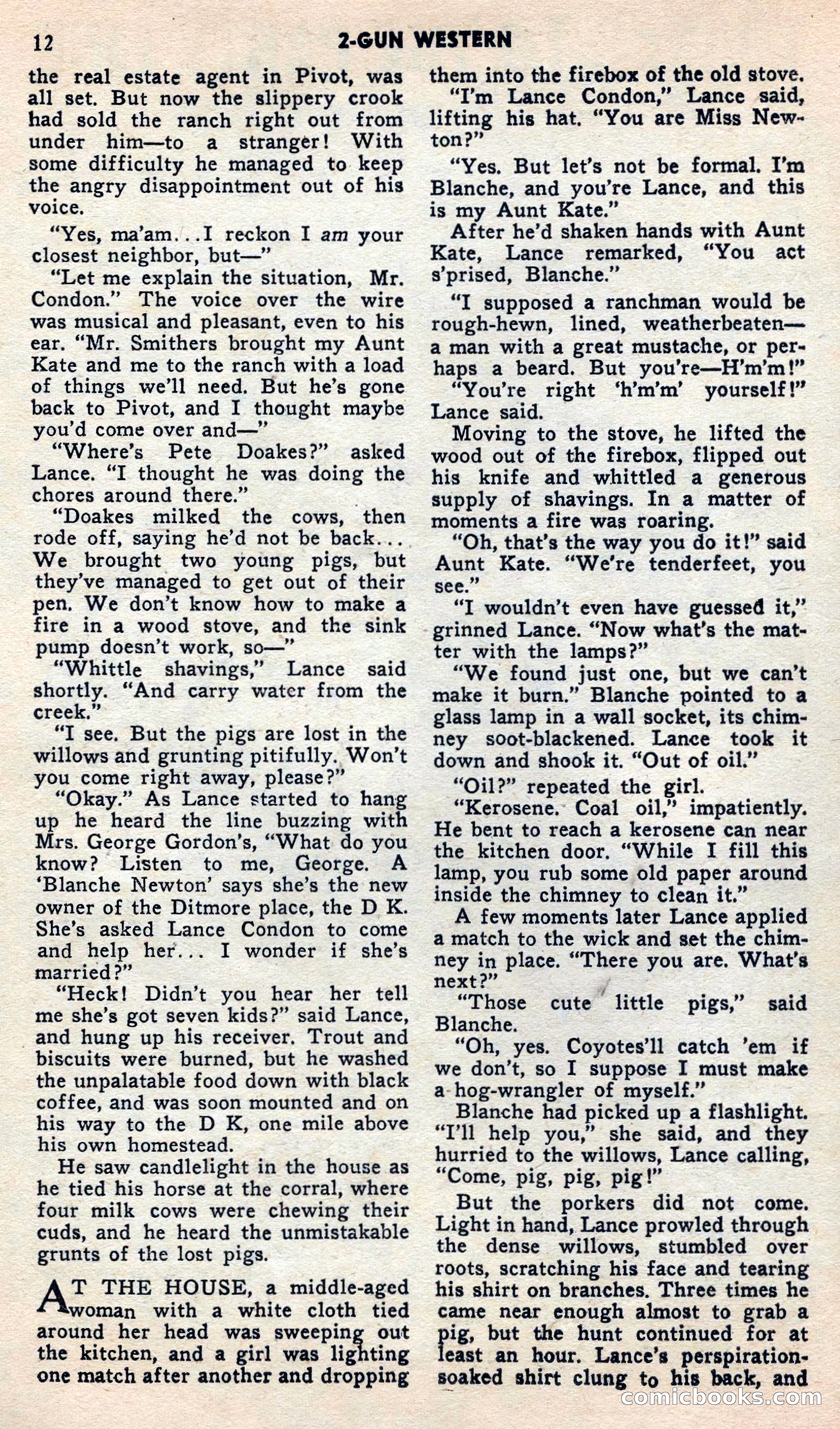 2 Gun Western, May 1957 — page 12 of 101