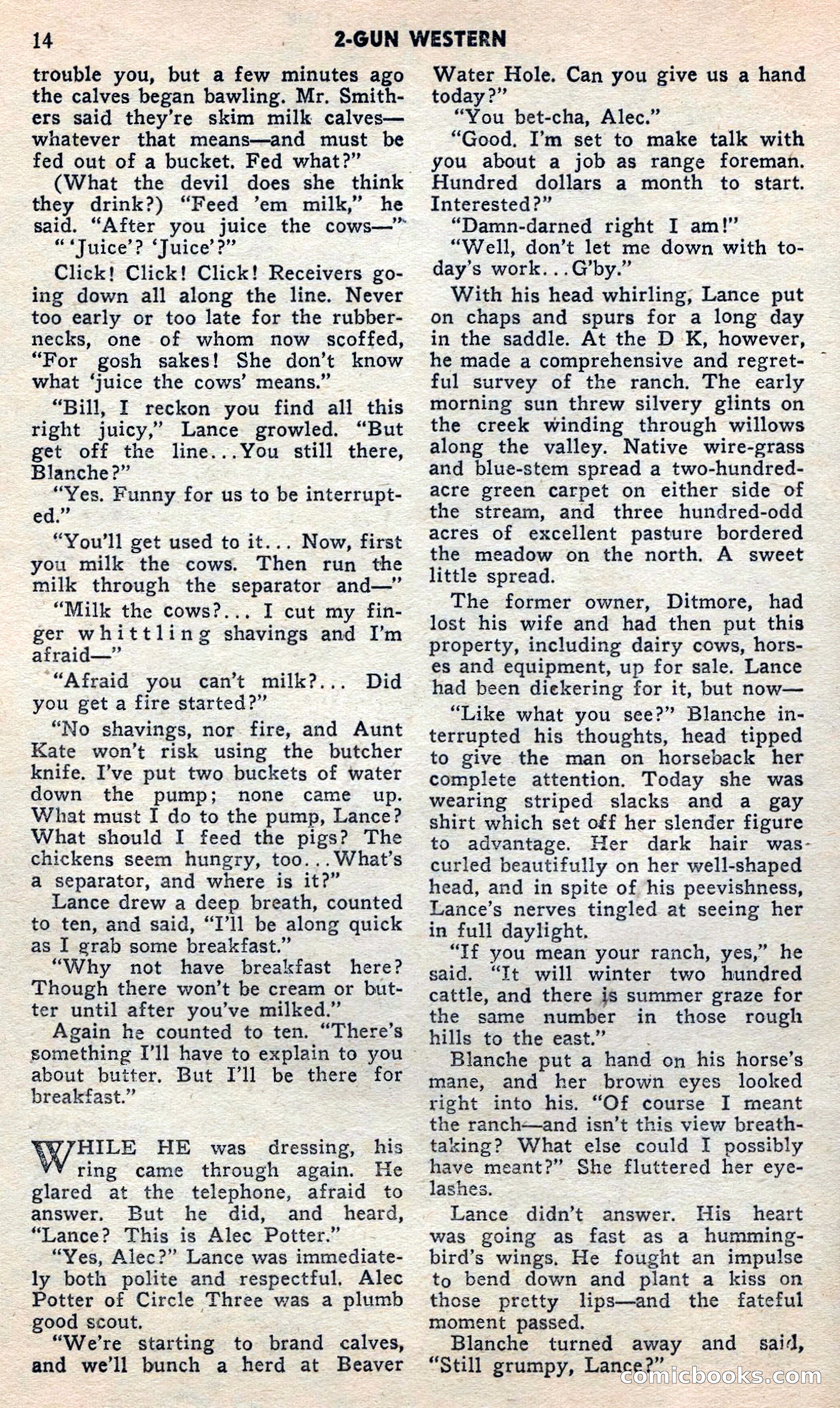 2 Gun Western, May 1957 — page 14 of 101