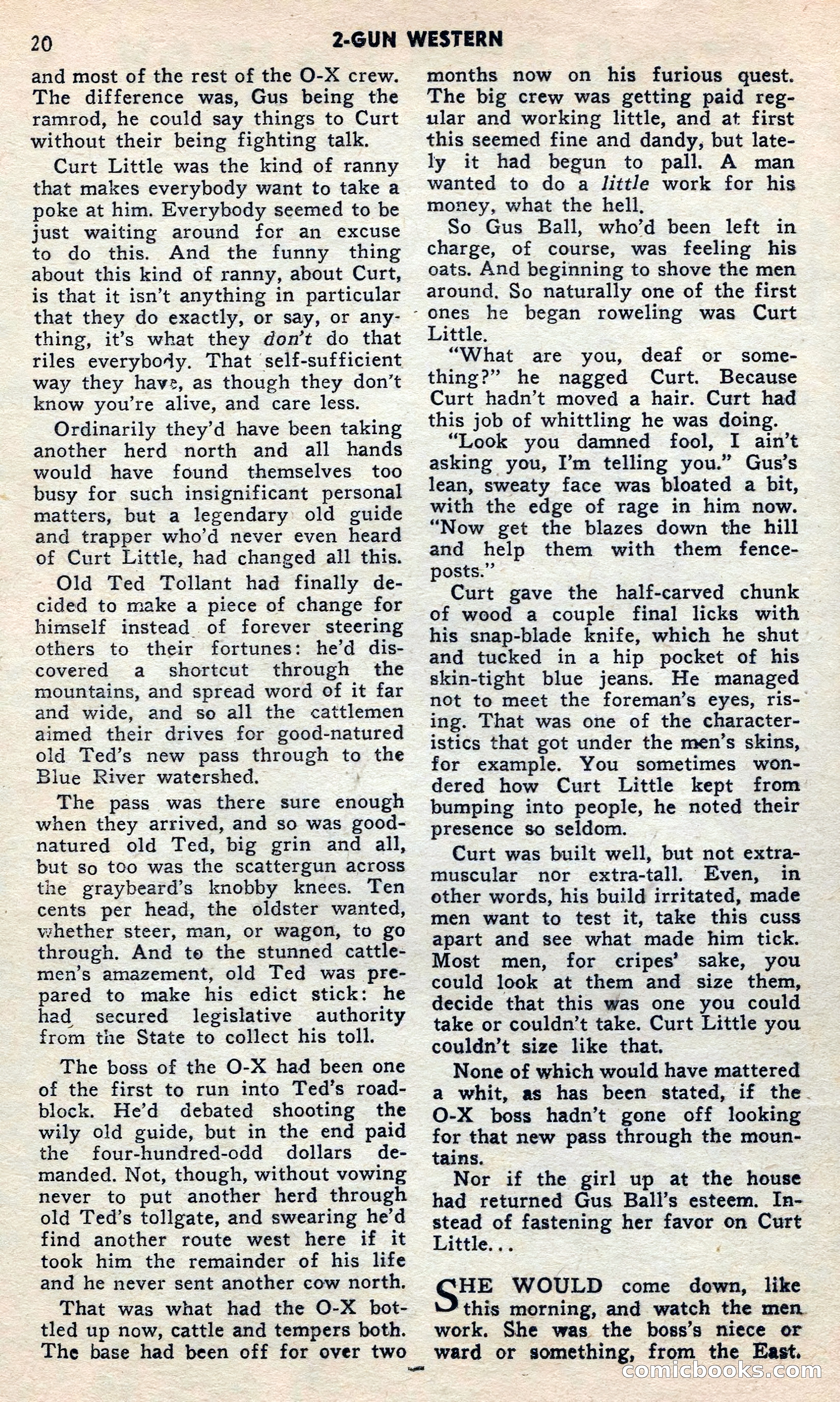2 Gun Western, May 1957 — page 20 of 101