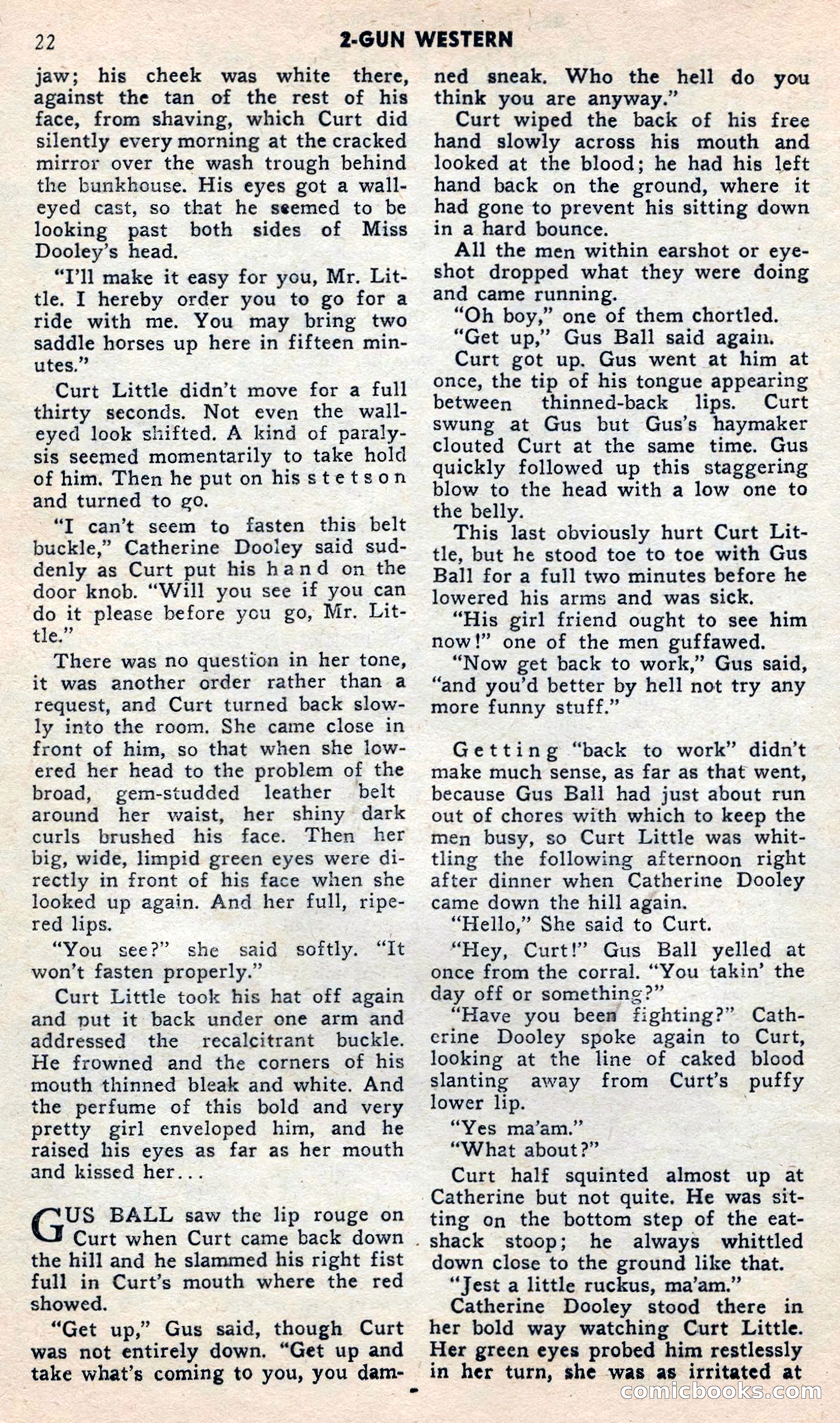 2 Gun Western, May 1957 — page 22 of 101