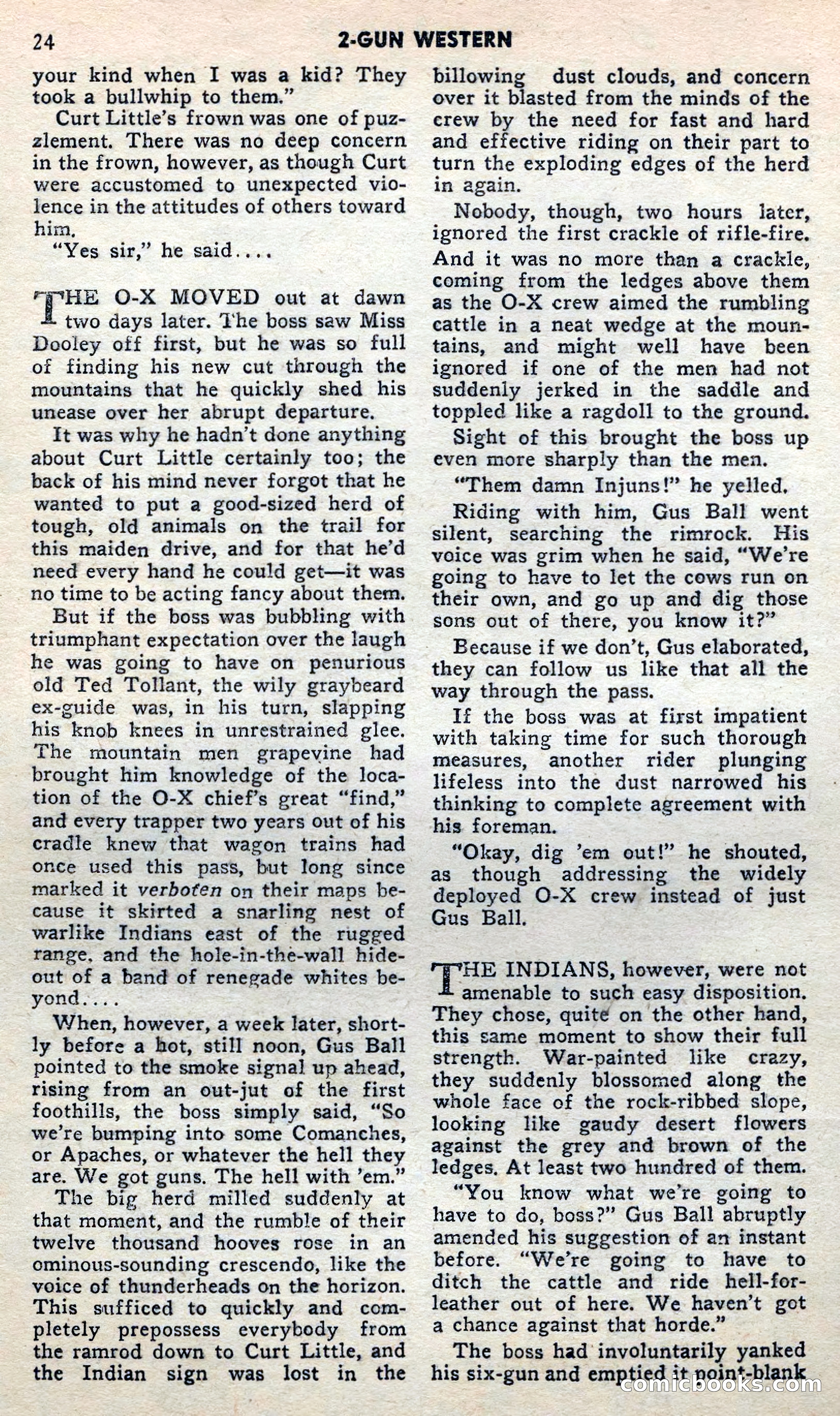 2 Gun Western, May 1957 — page 24 of 101
