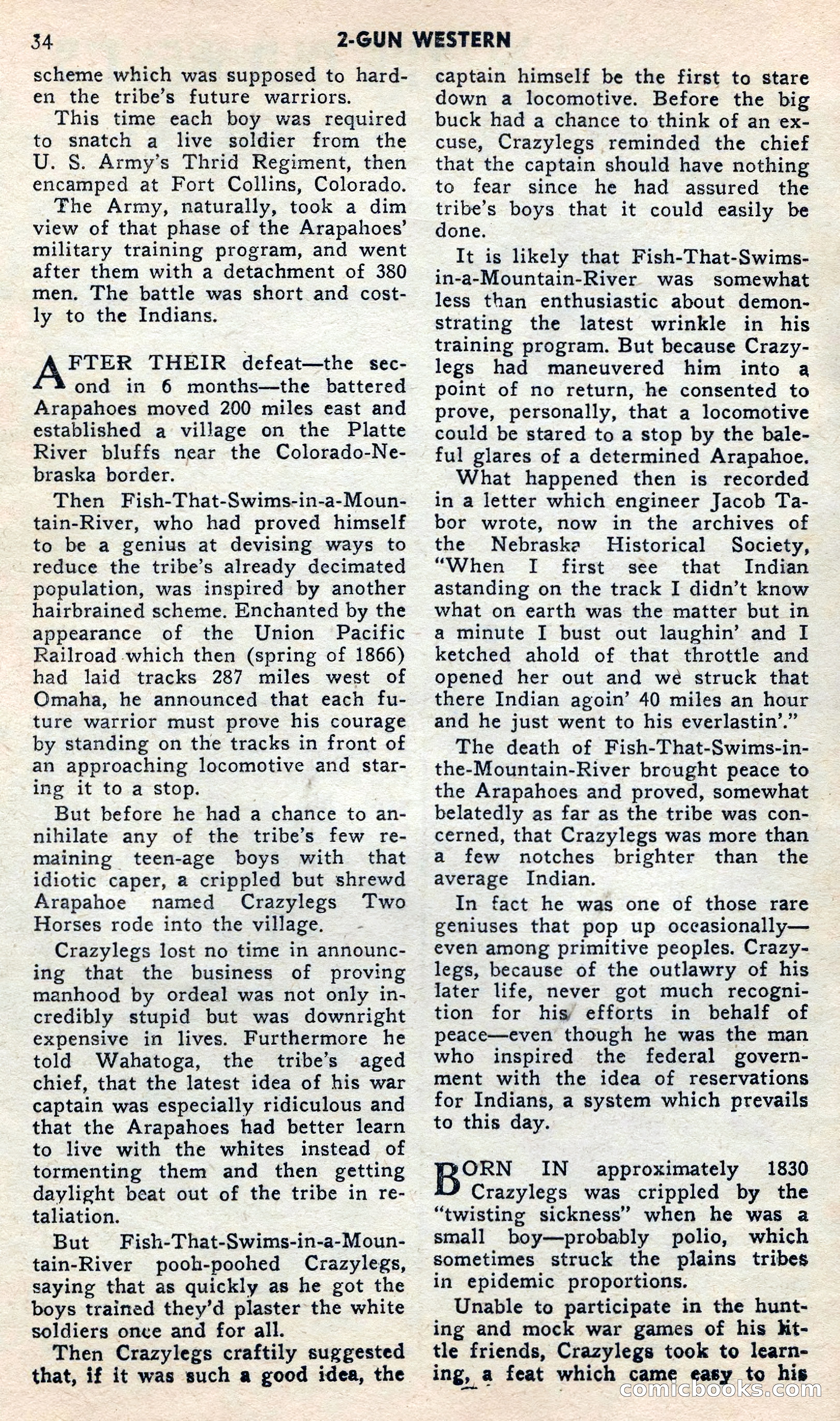 2 Gun Western, May 1957 — page 34 of 101