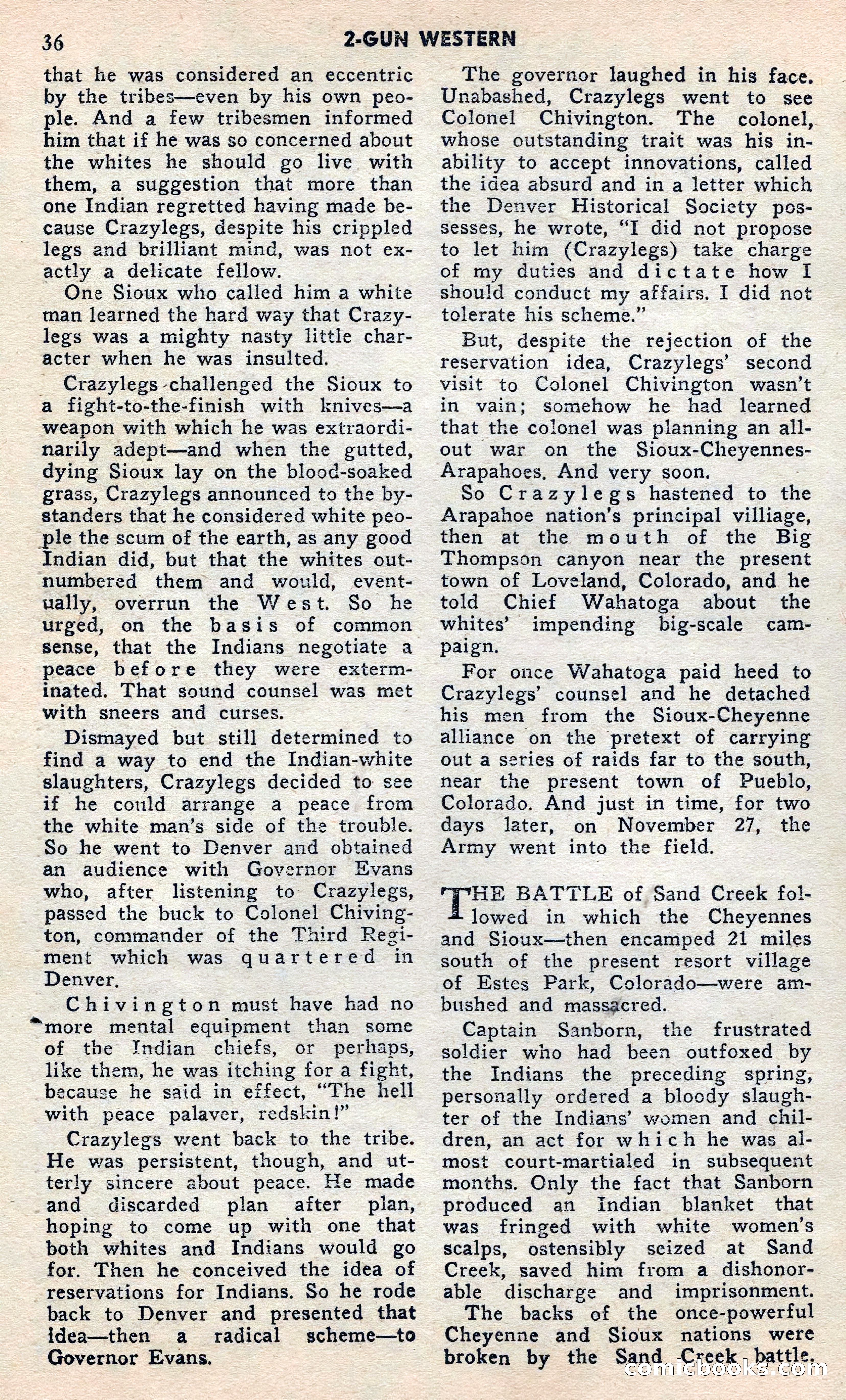 2 Gun Western, May 1957 — page 36 of 101