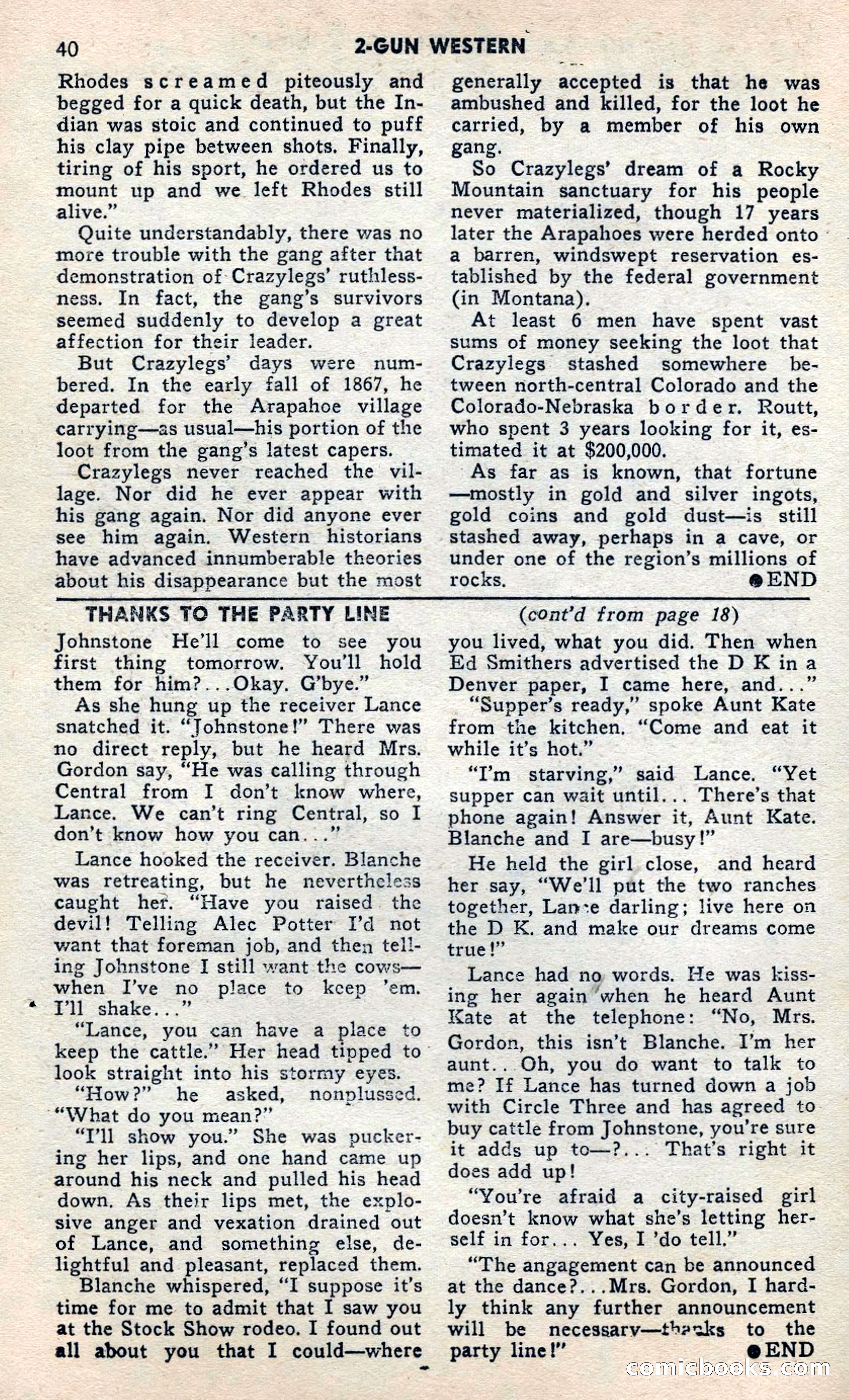 2 Gun Western, May 1957 — page 40 of 101