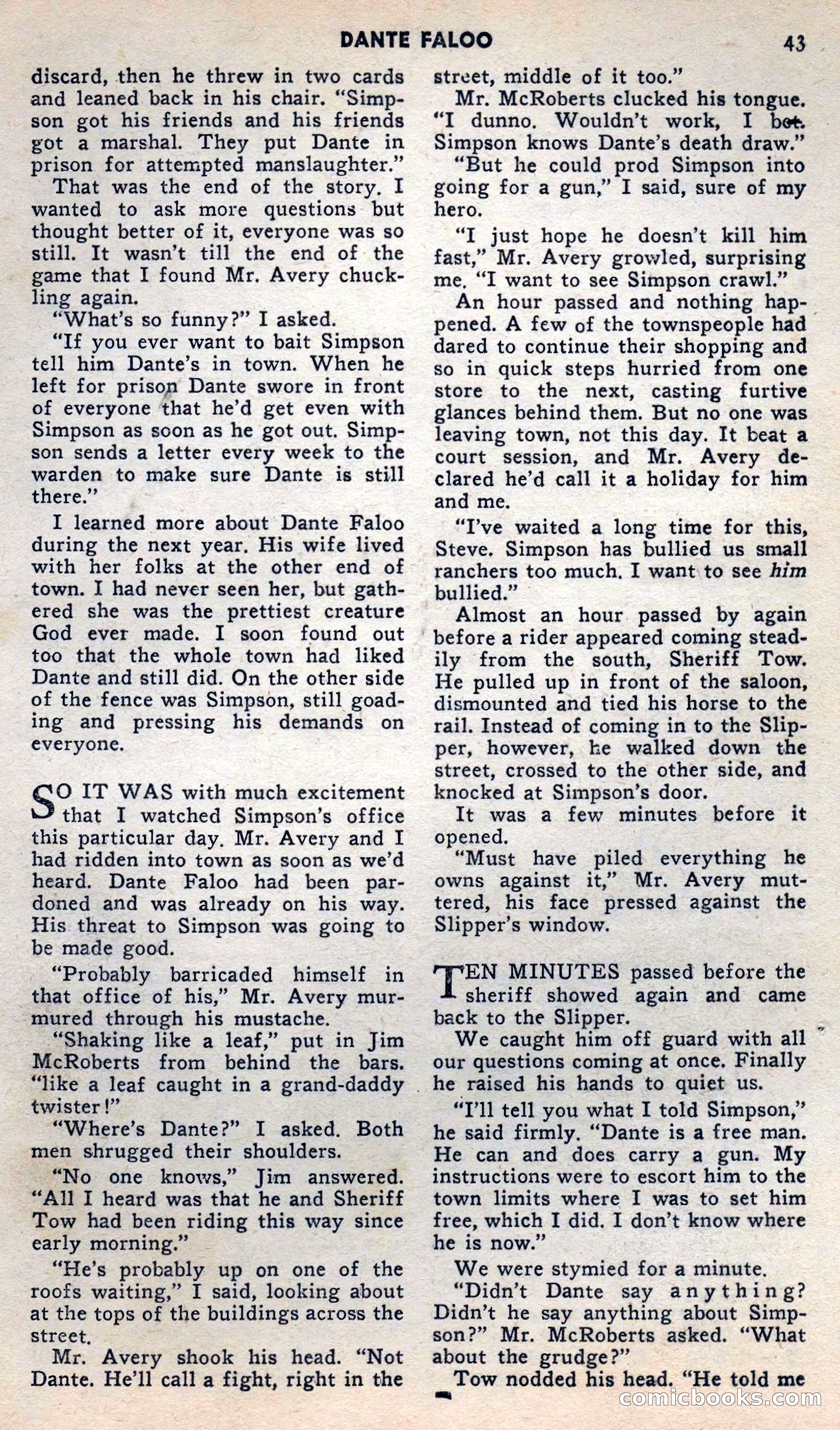 2 Gun Western, May 1957 — page 43 of 101