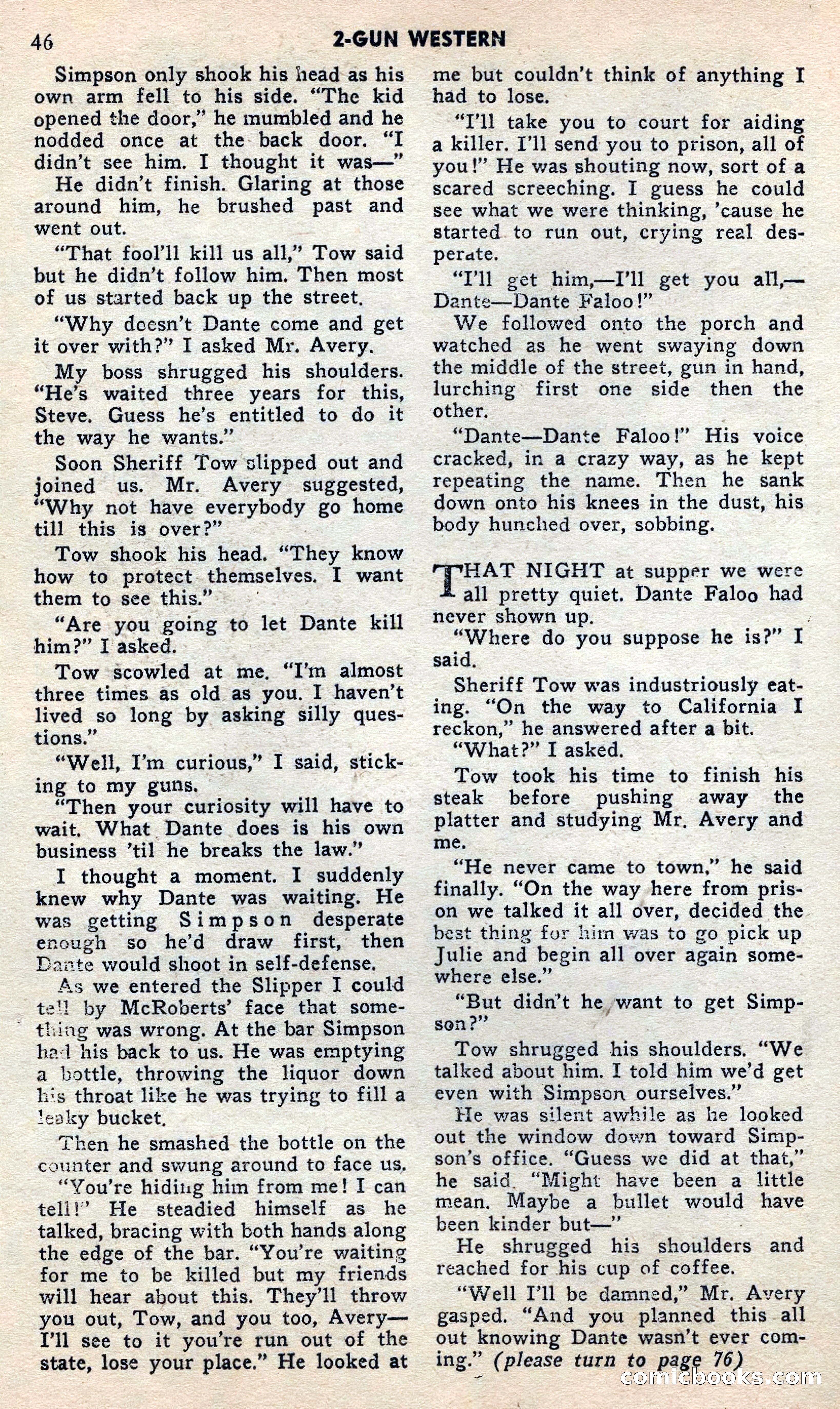 2 Gun Western, May 1957 — page 46 of 101
