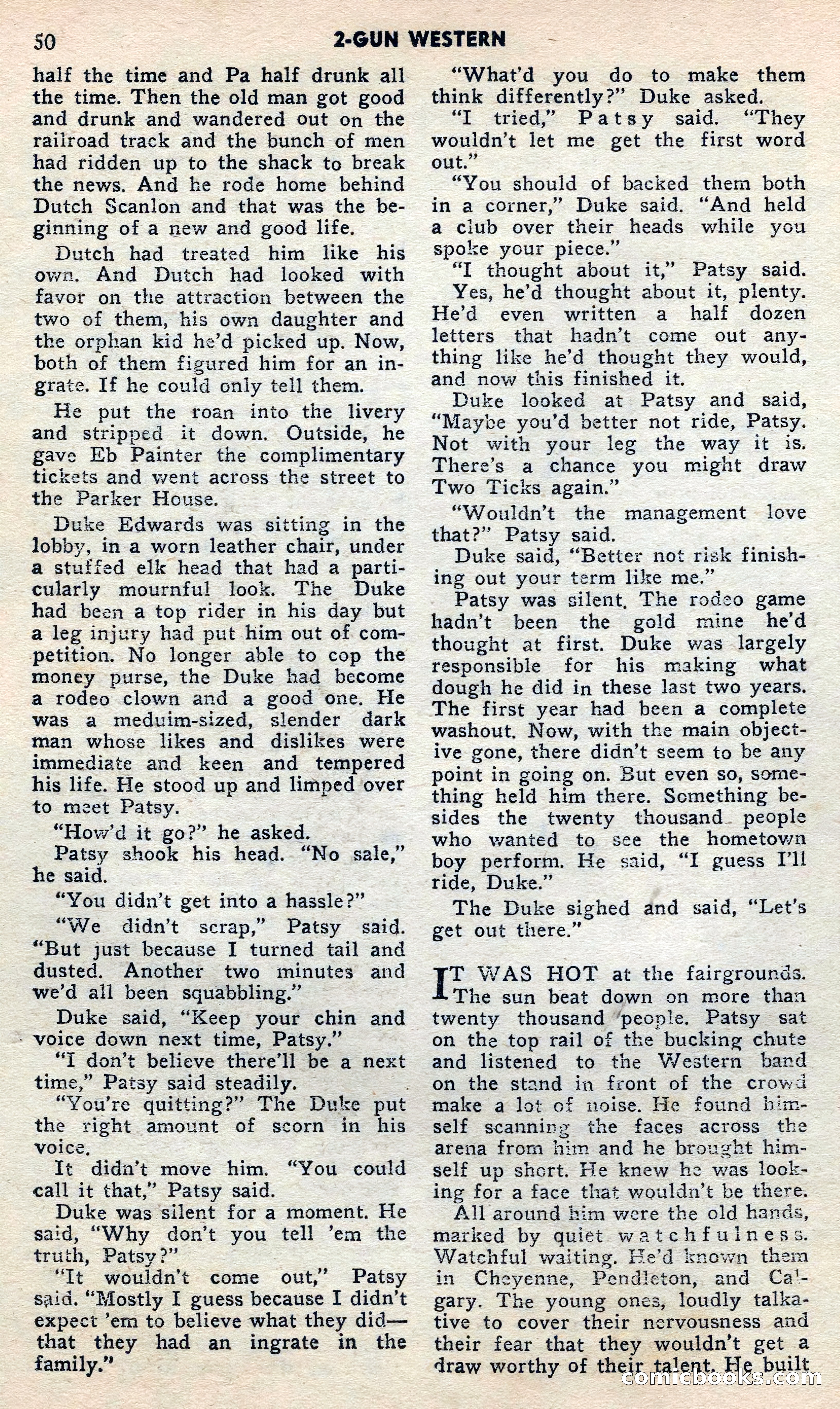 2 Gun Western, May 1957 — page 50 of 101