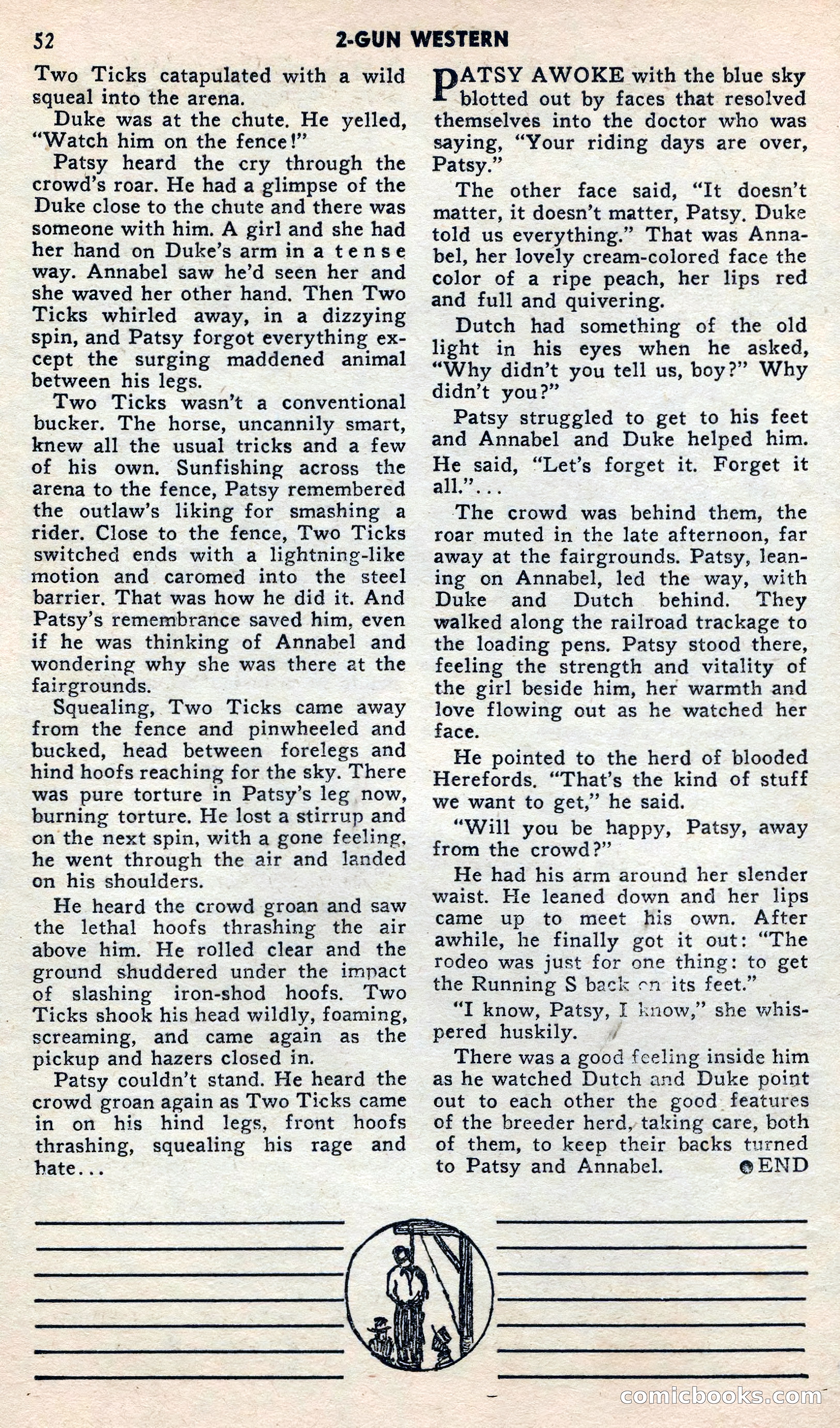 2 Gun Western, May 1957 — page 52 of 101