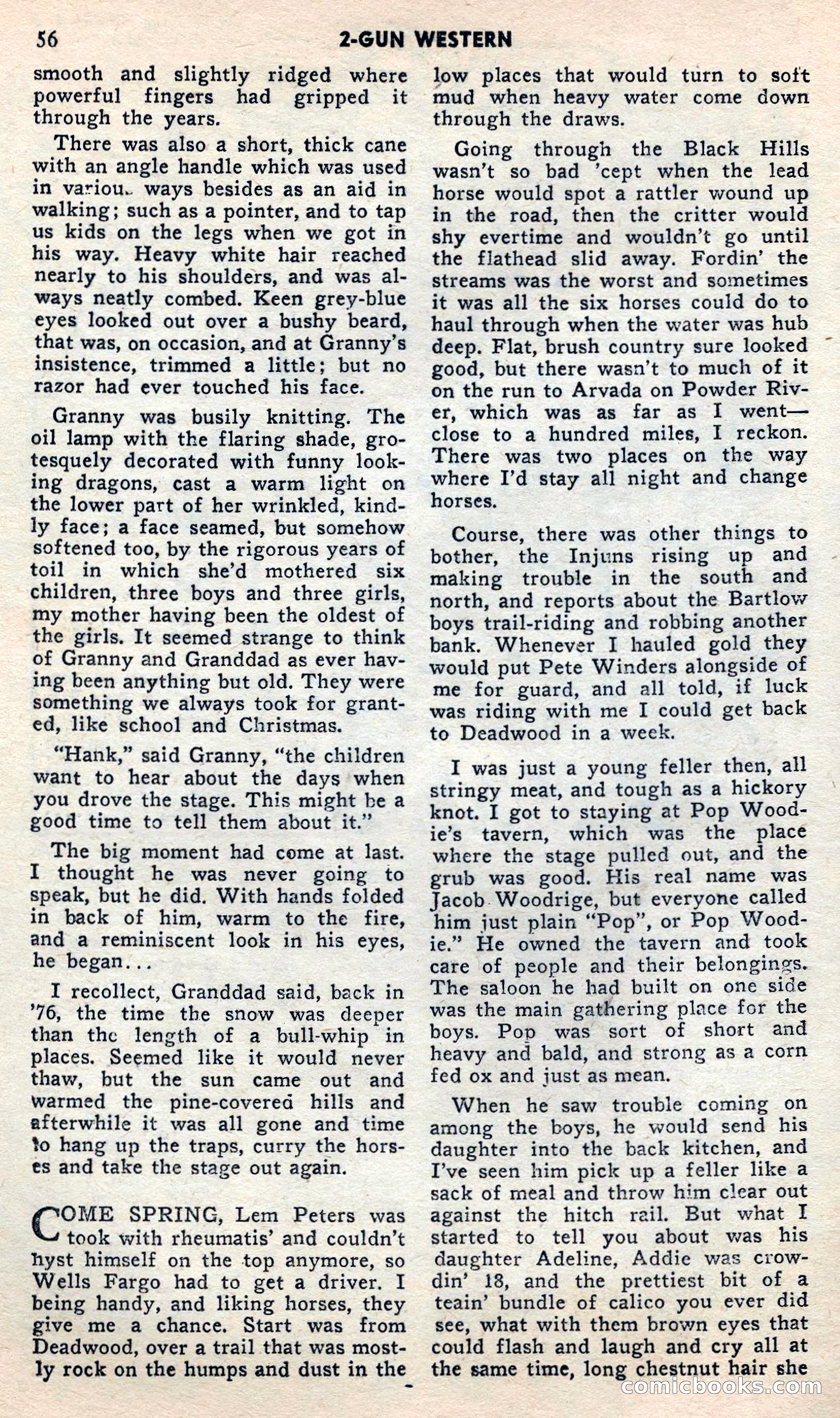 2 Gun Western, May 1957 — page 56 of 101