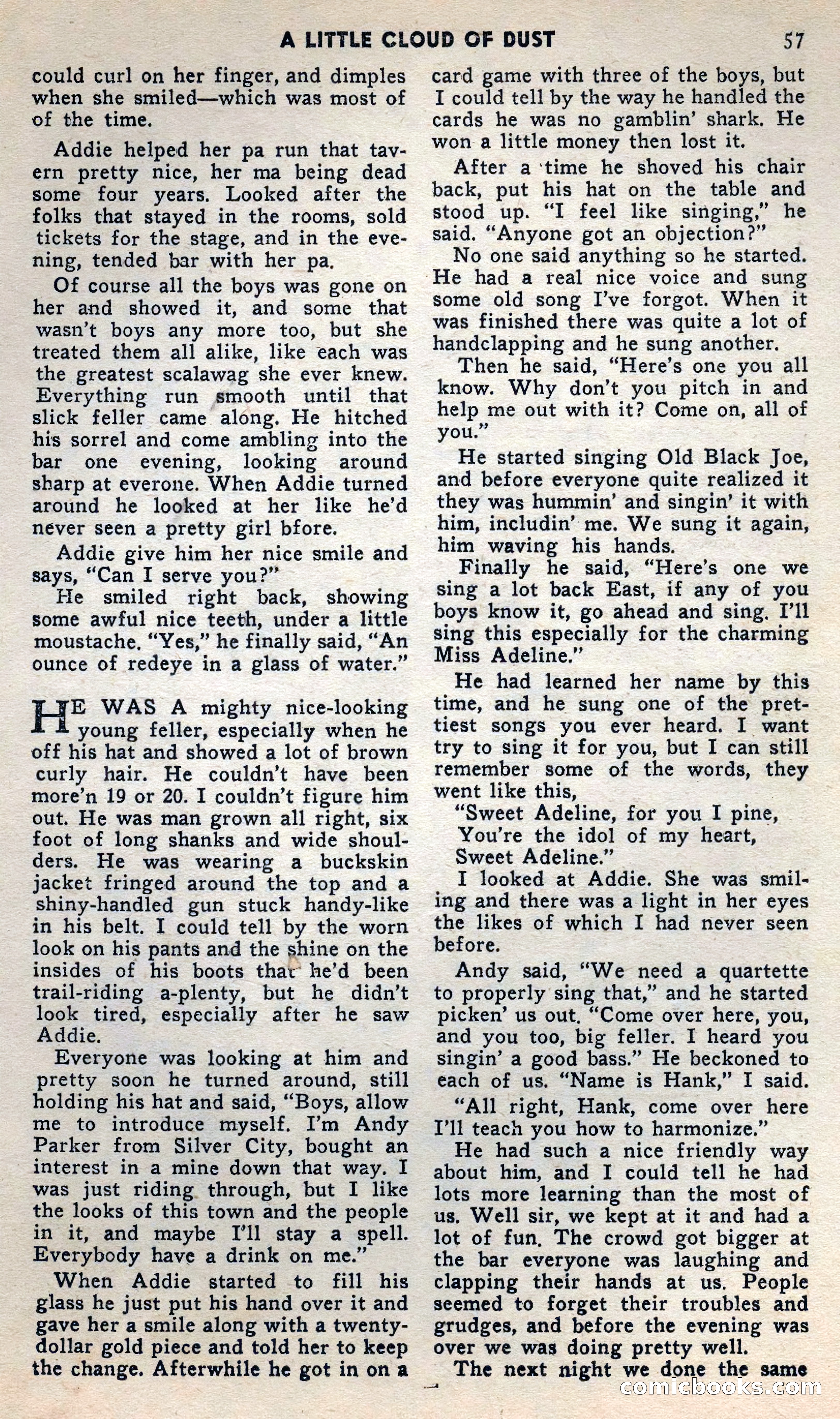 2 Gun Western, May 1957 — page 57 of 101
