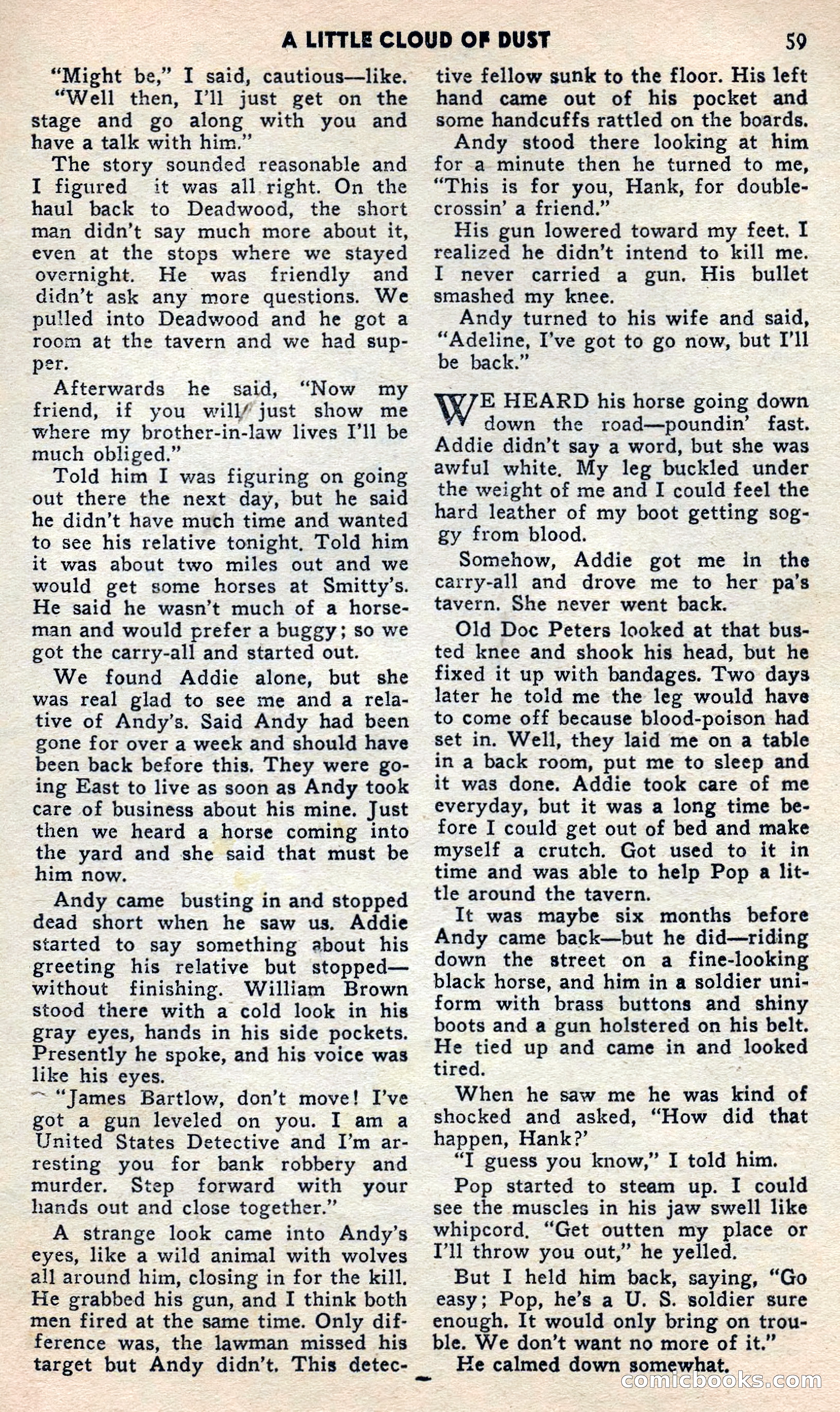 2 Gun Western, May 1957 — page 59 of 101