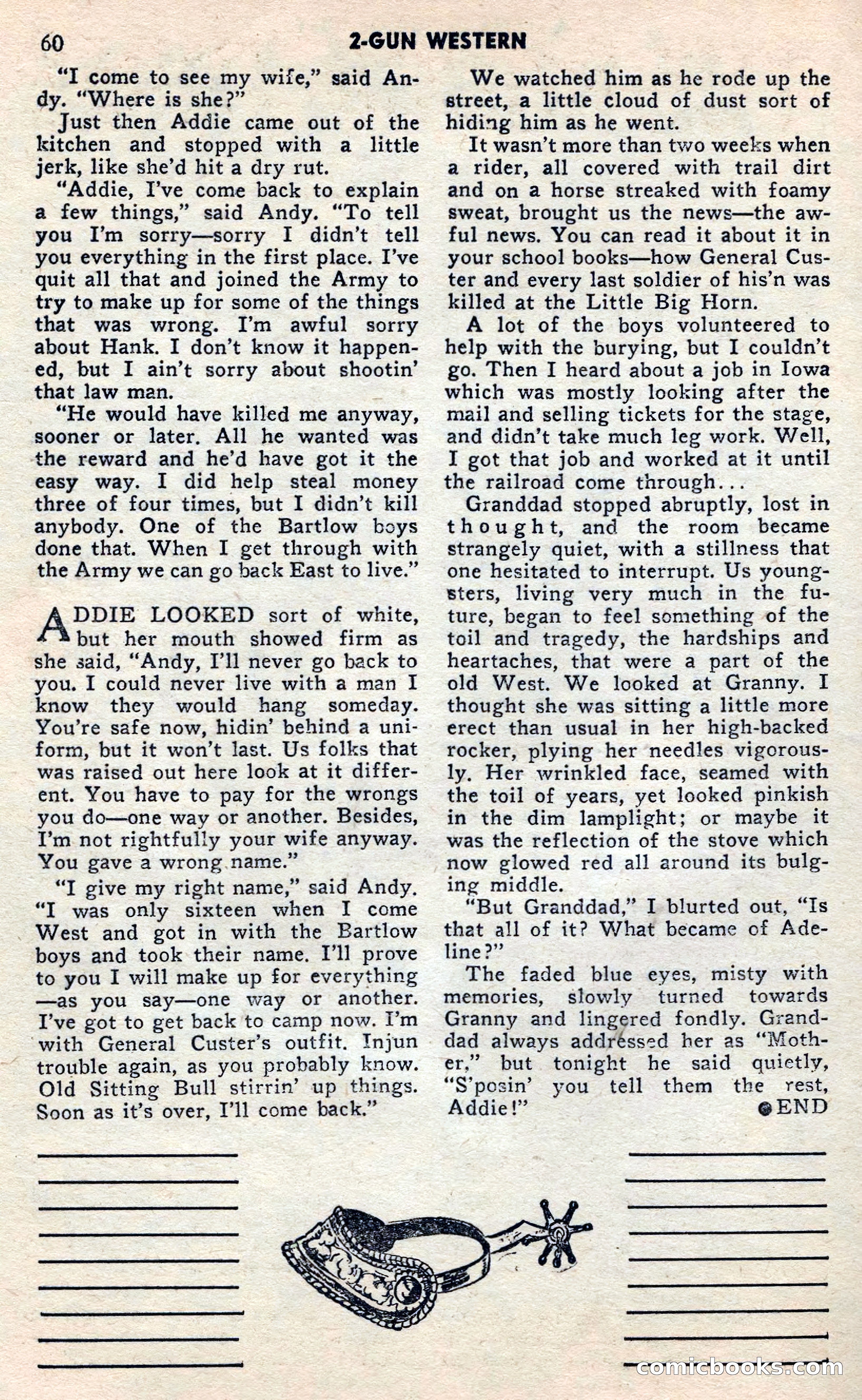 2 Gun Western, May 1957 — page 60 of 101