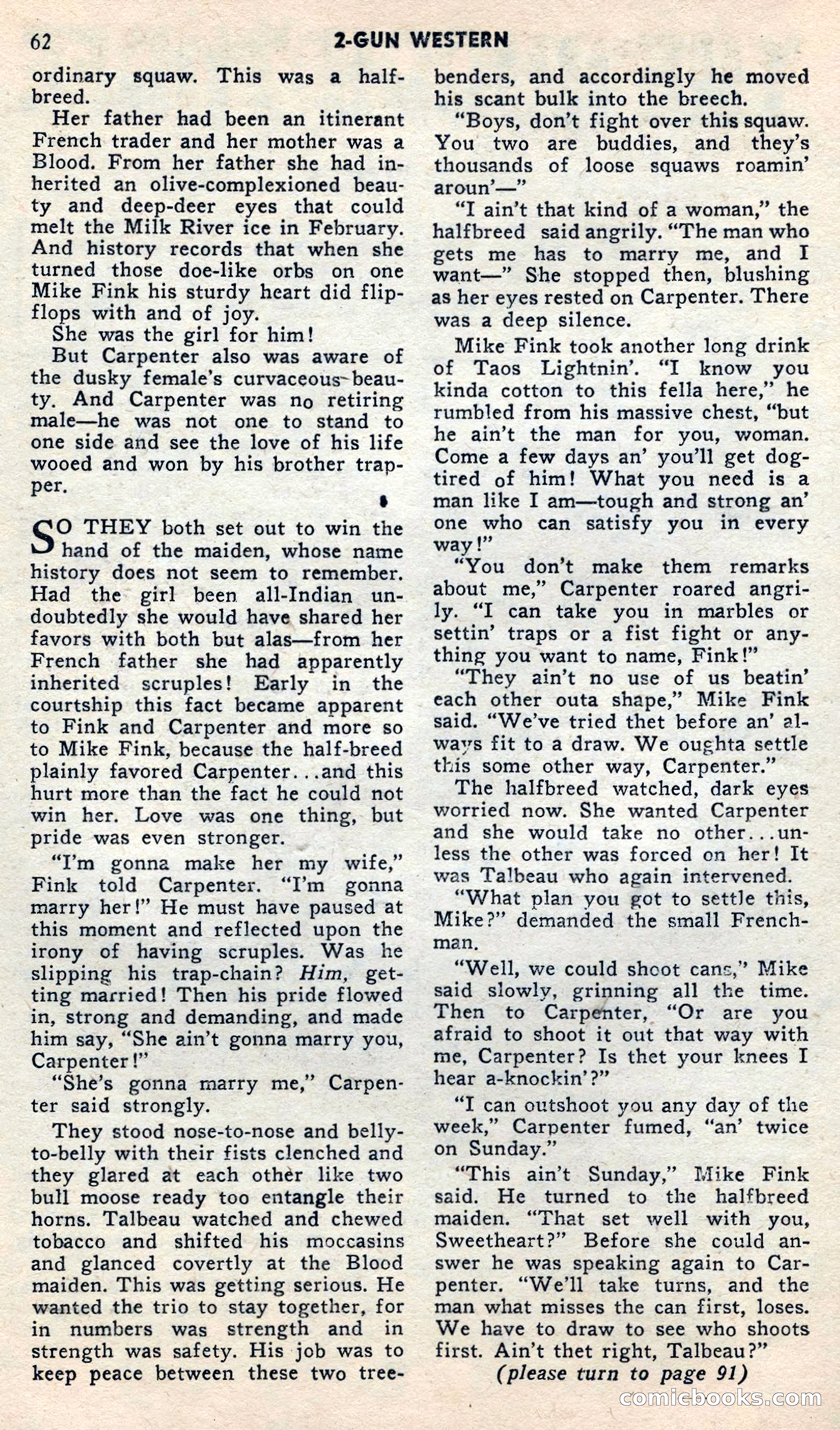 2 Gun Western, May 1957 — page 62 of 101