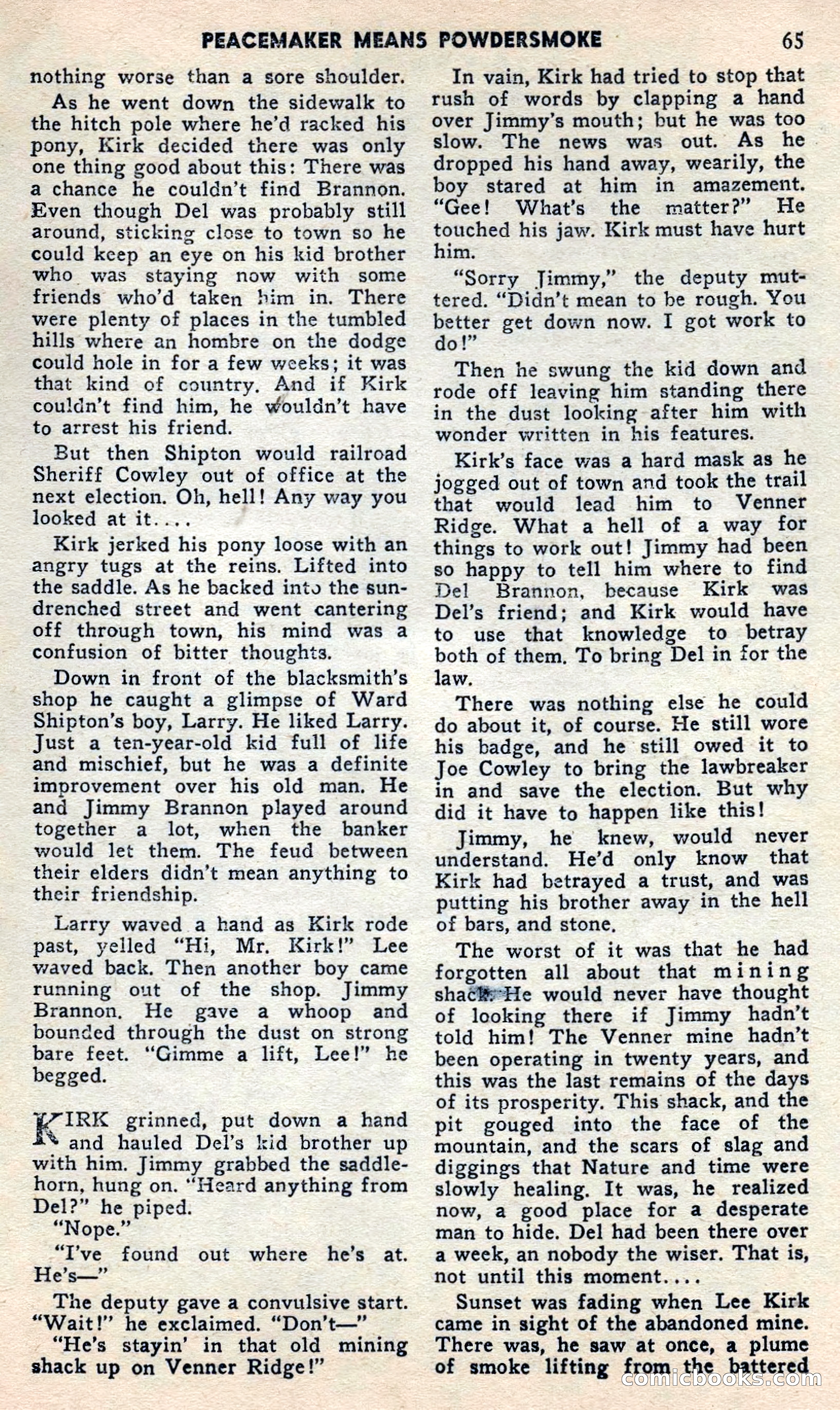 2 Gun Western, May 1957 — page 65 of 101