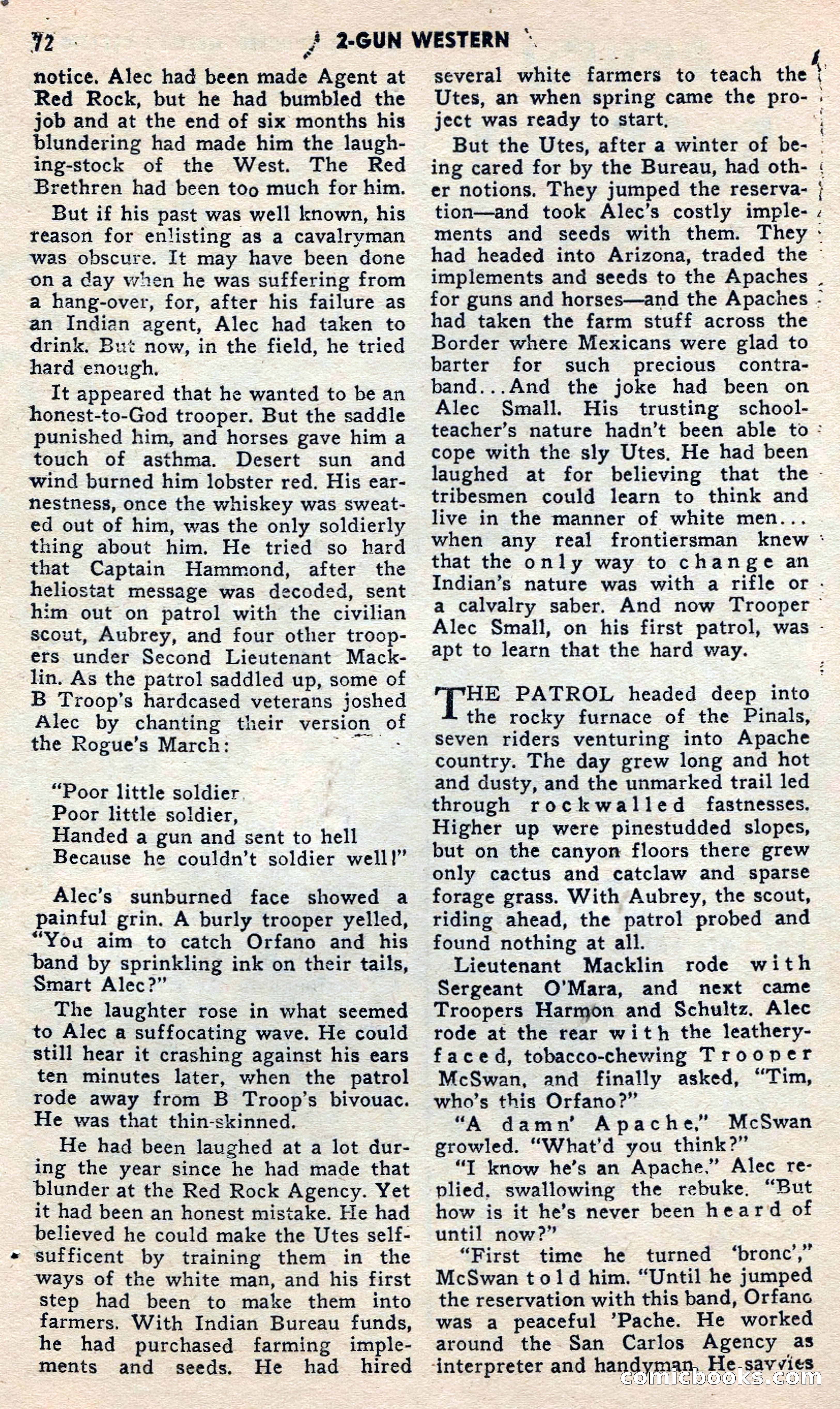 2 Gun Western, May 1957 — page 72 of 101