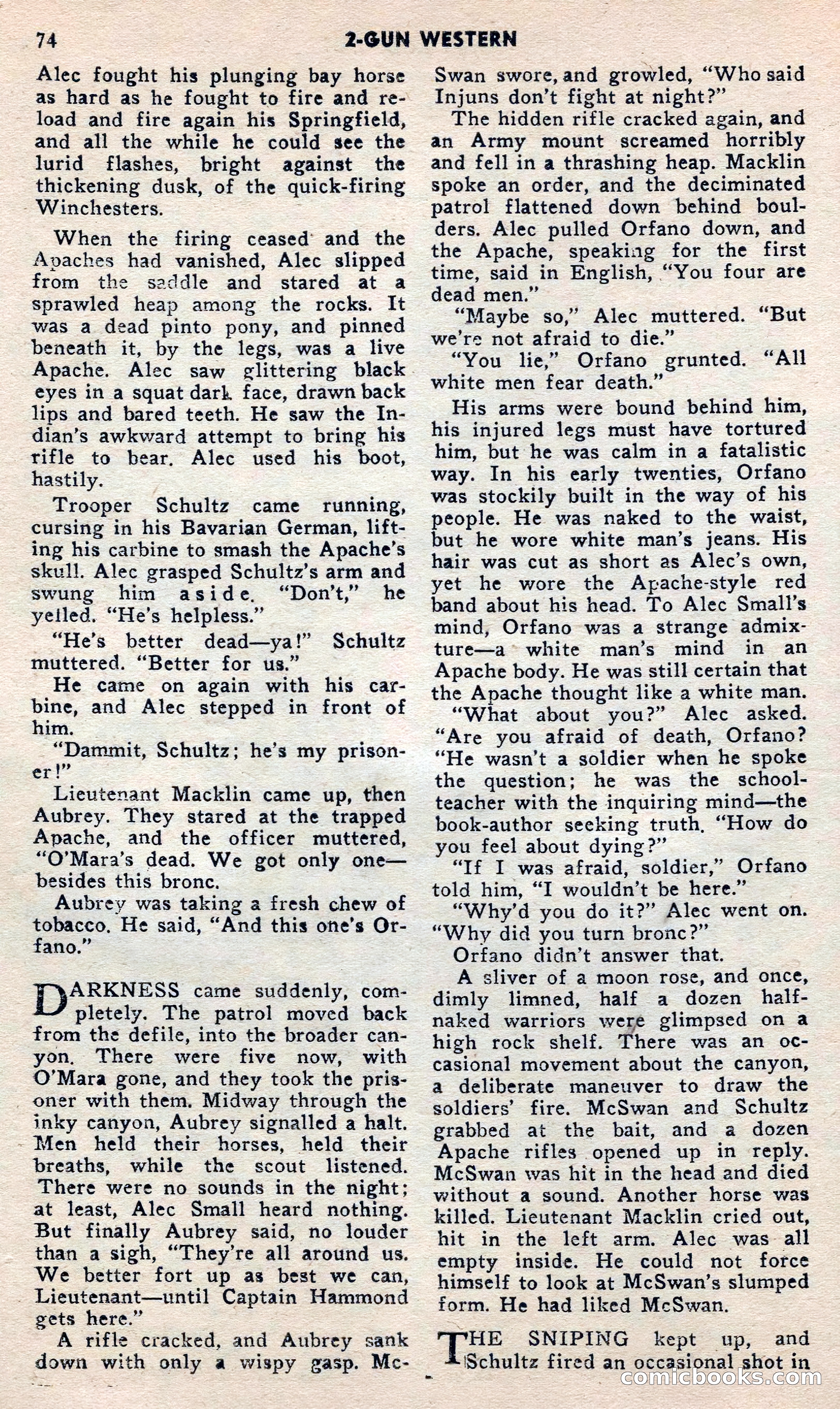 2 Gun Western, May 1957 — page 74 of 101