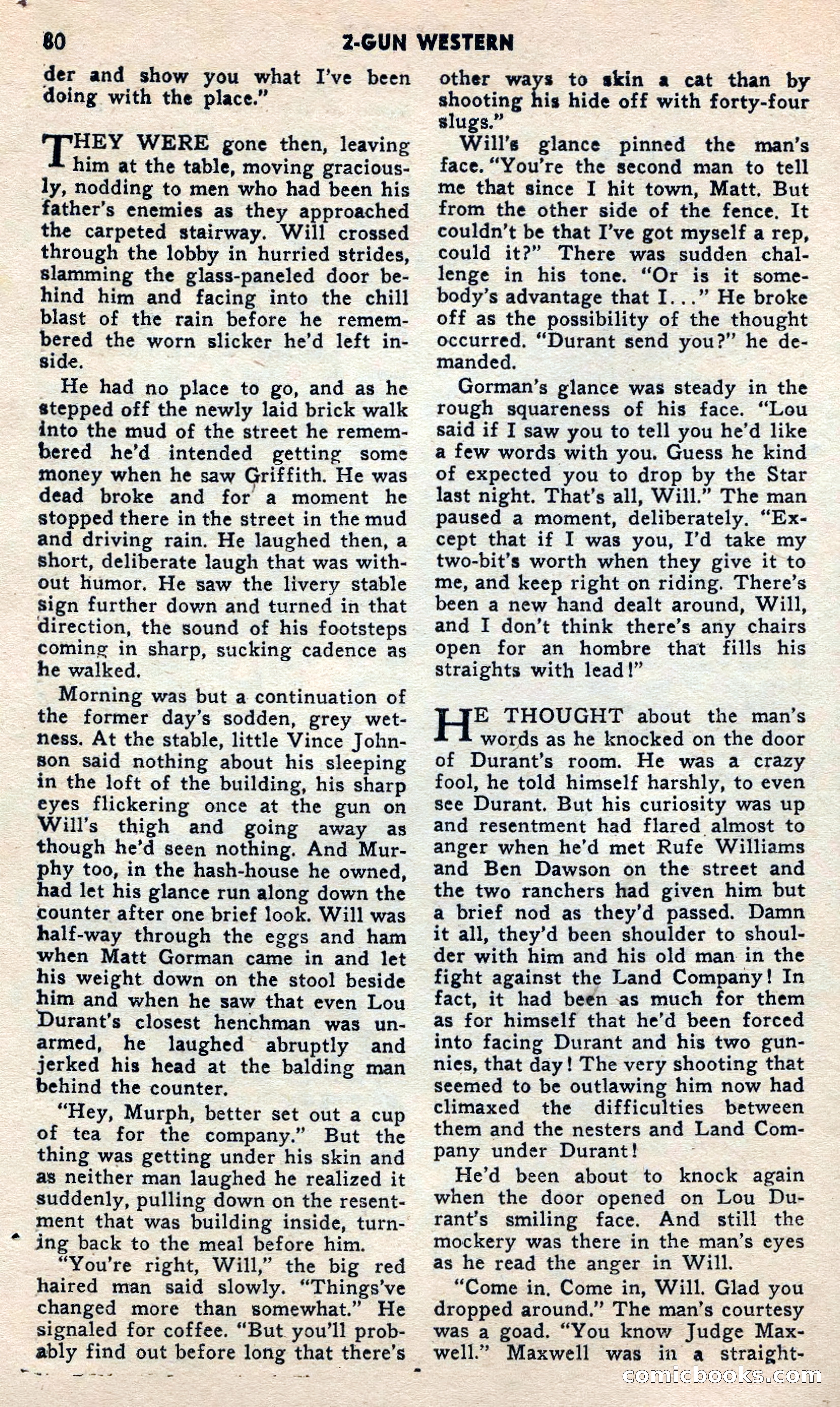 2 Gun Western, May 1957 — page 80 of 101