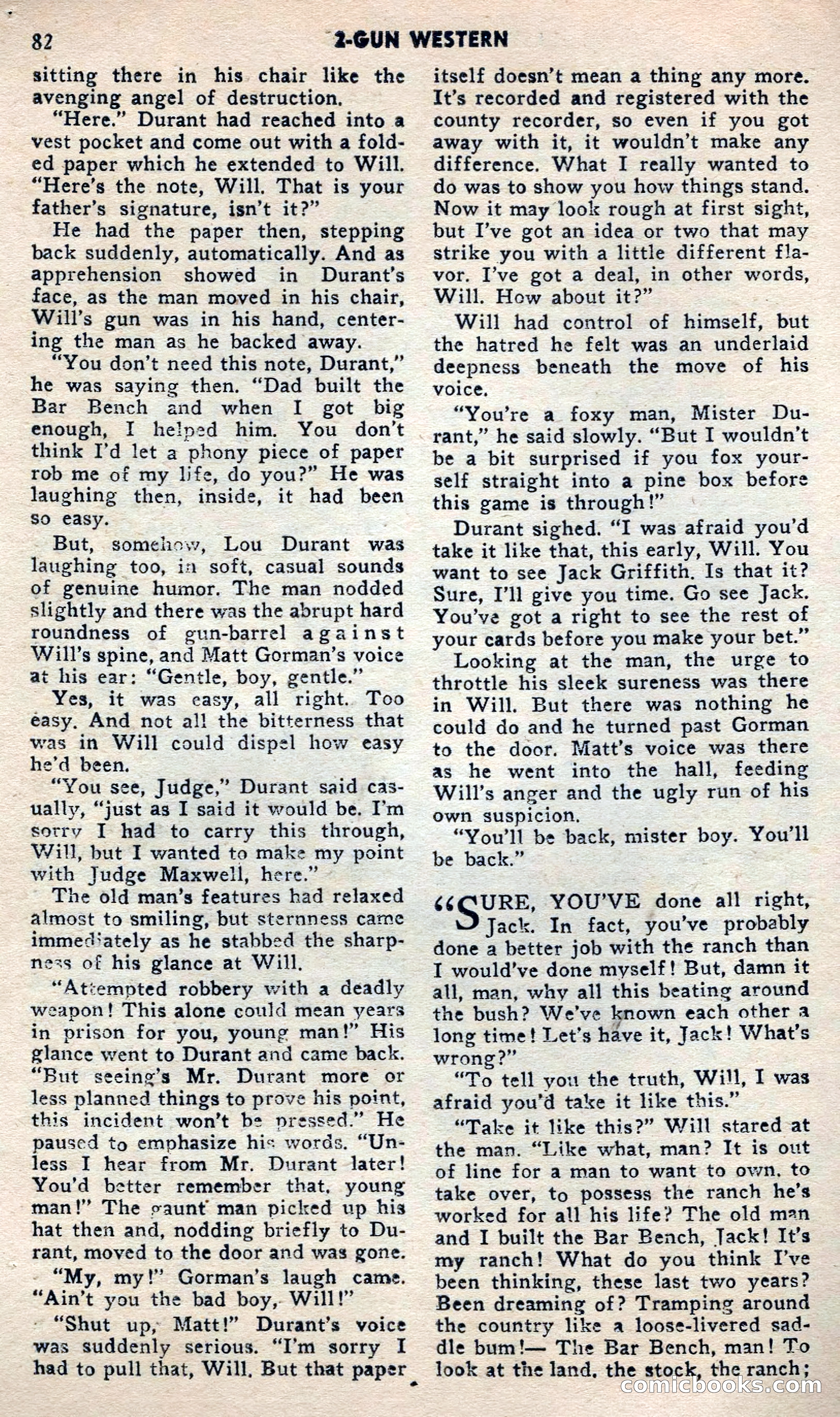 2 Gun Western, May 1957 — page 82 of 101