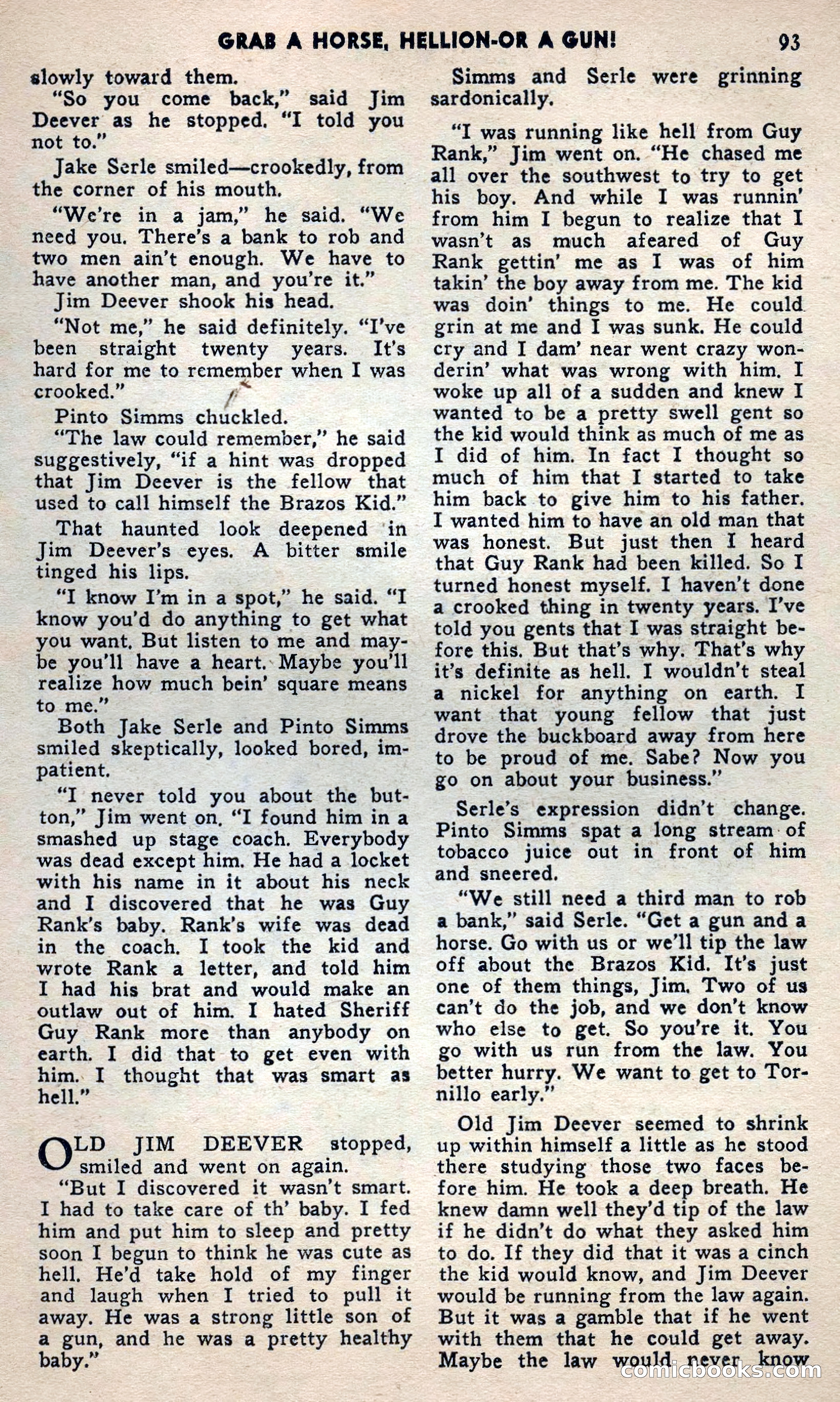 2 Gun Western, May 1957 — page 93 of 101