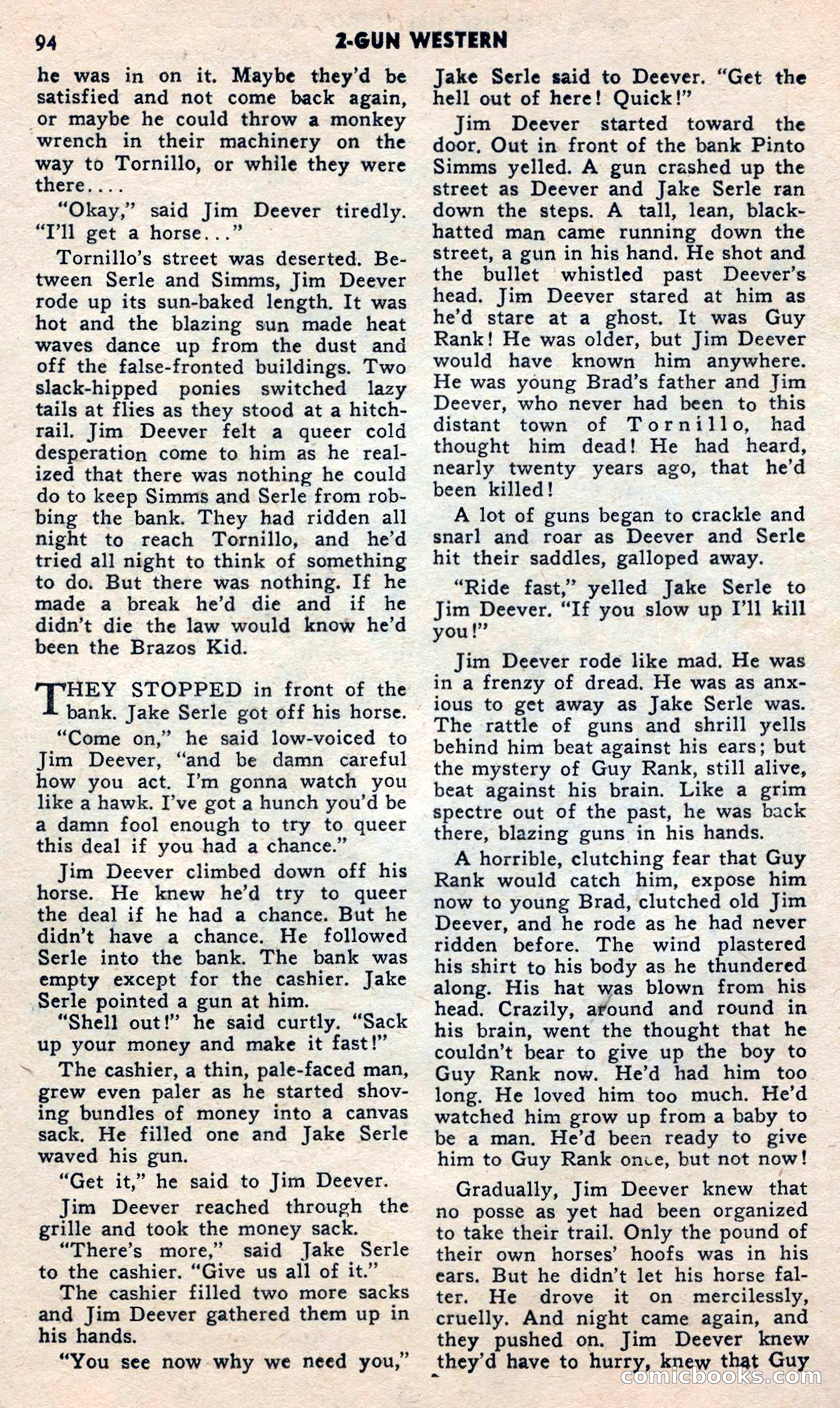 2 Gun Western, May 1957 — page 94 of 101