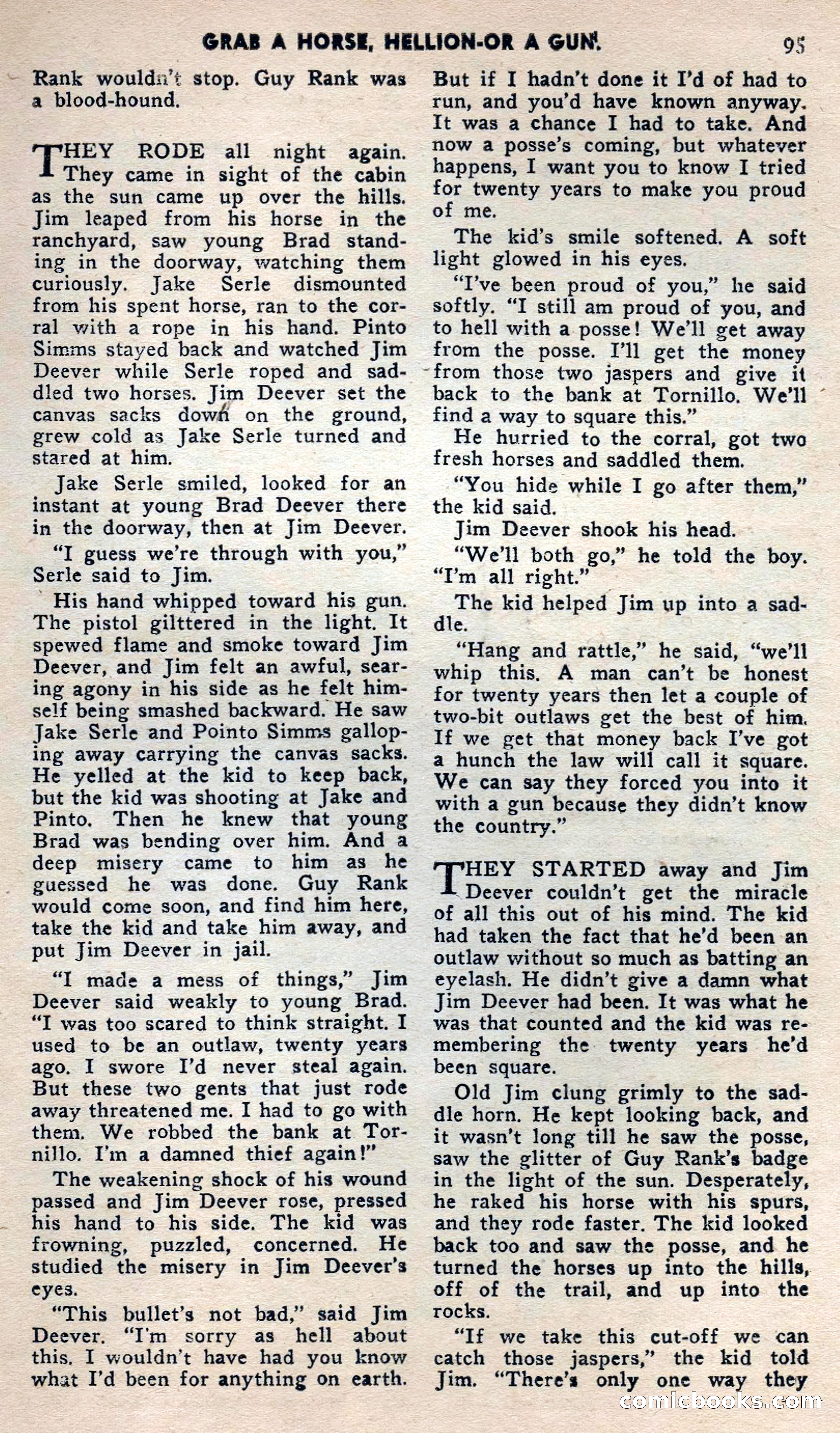 2 Gun Western, May 1957 — page 95 of 101