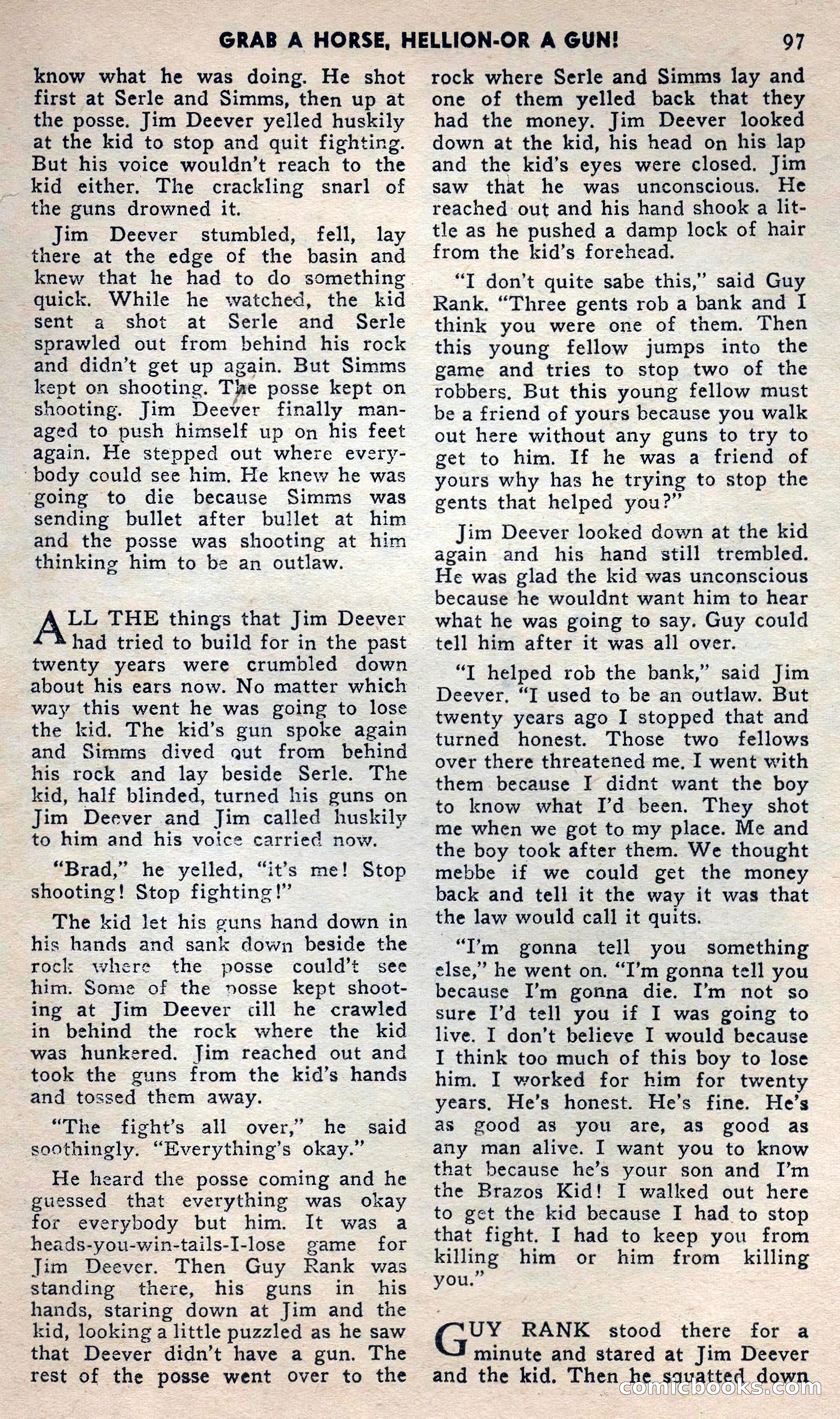 2 Gun Western, May 1957 — page 97 of 101