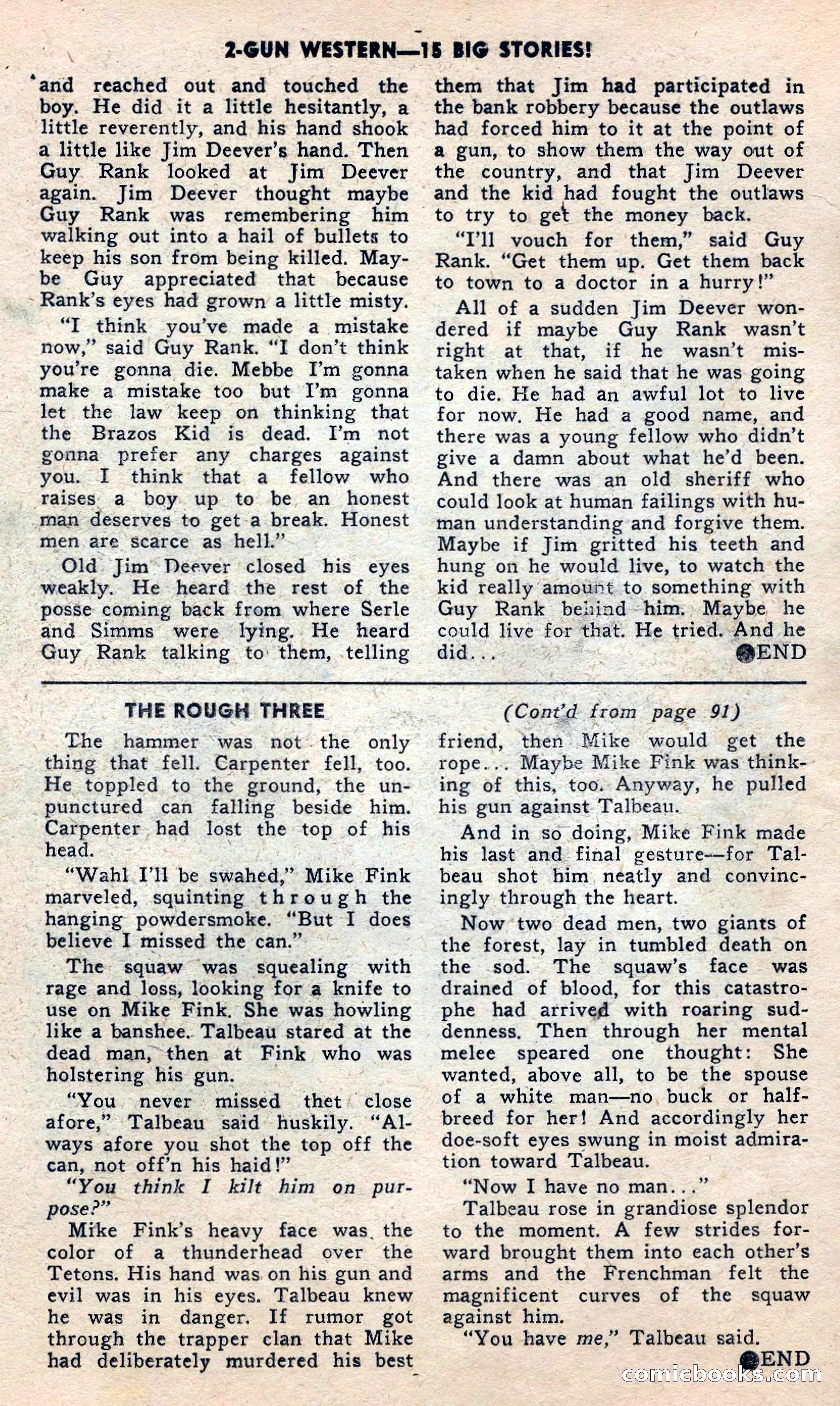 2 Gun Western, May 1957 — page 98 of 101