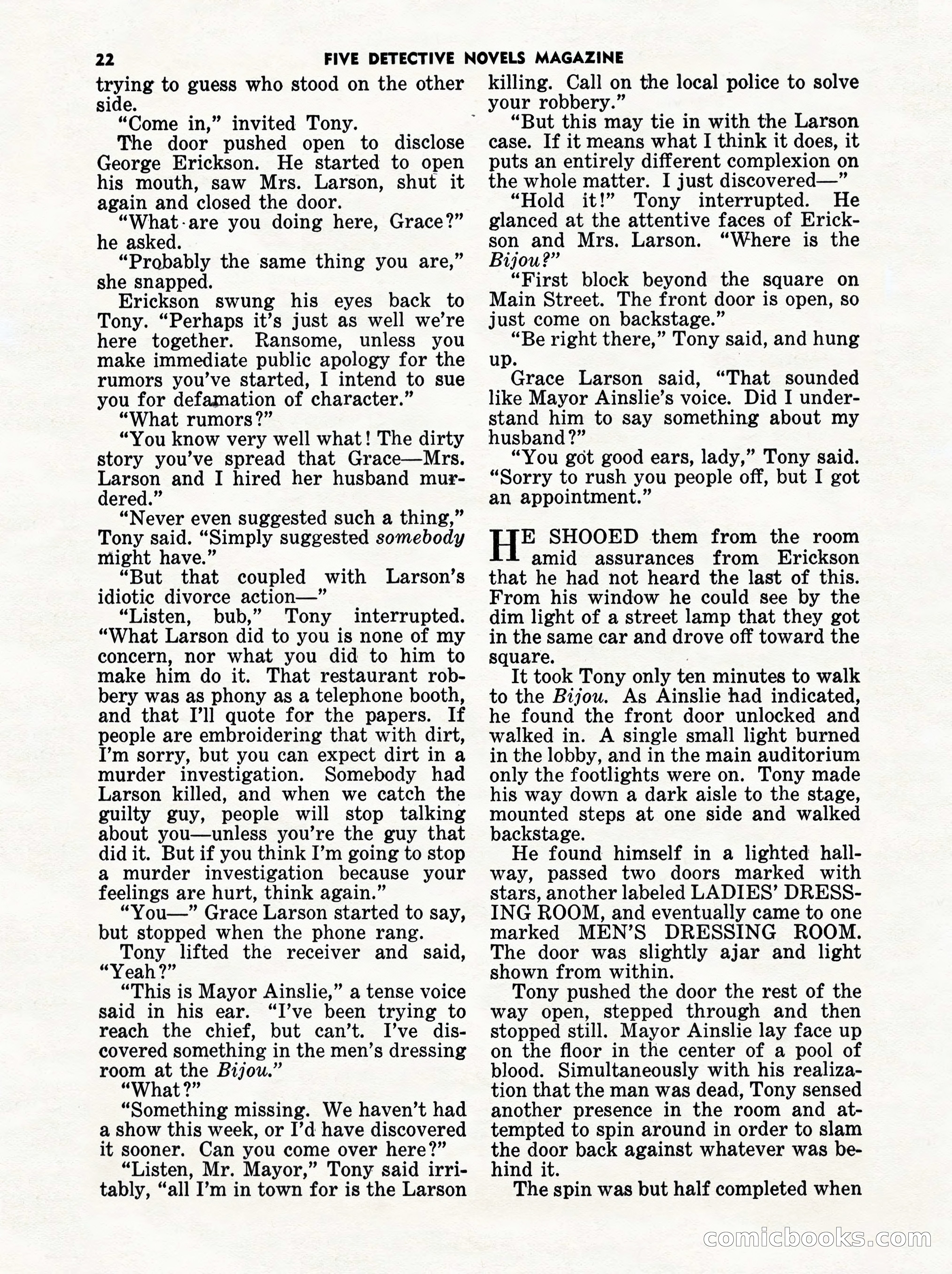 5 Detective Novels Magazine Cover — page 22 of 132