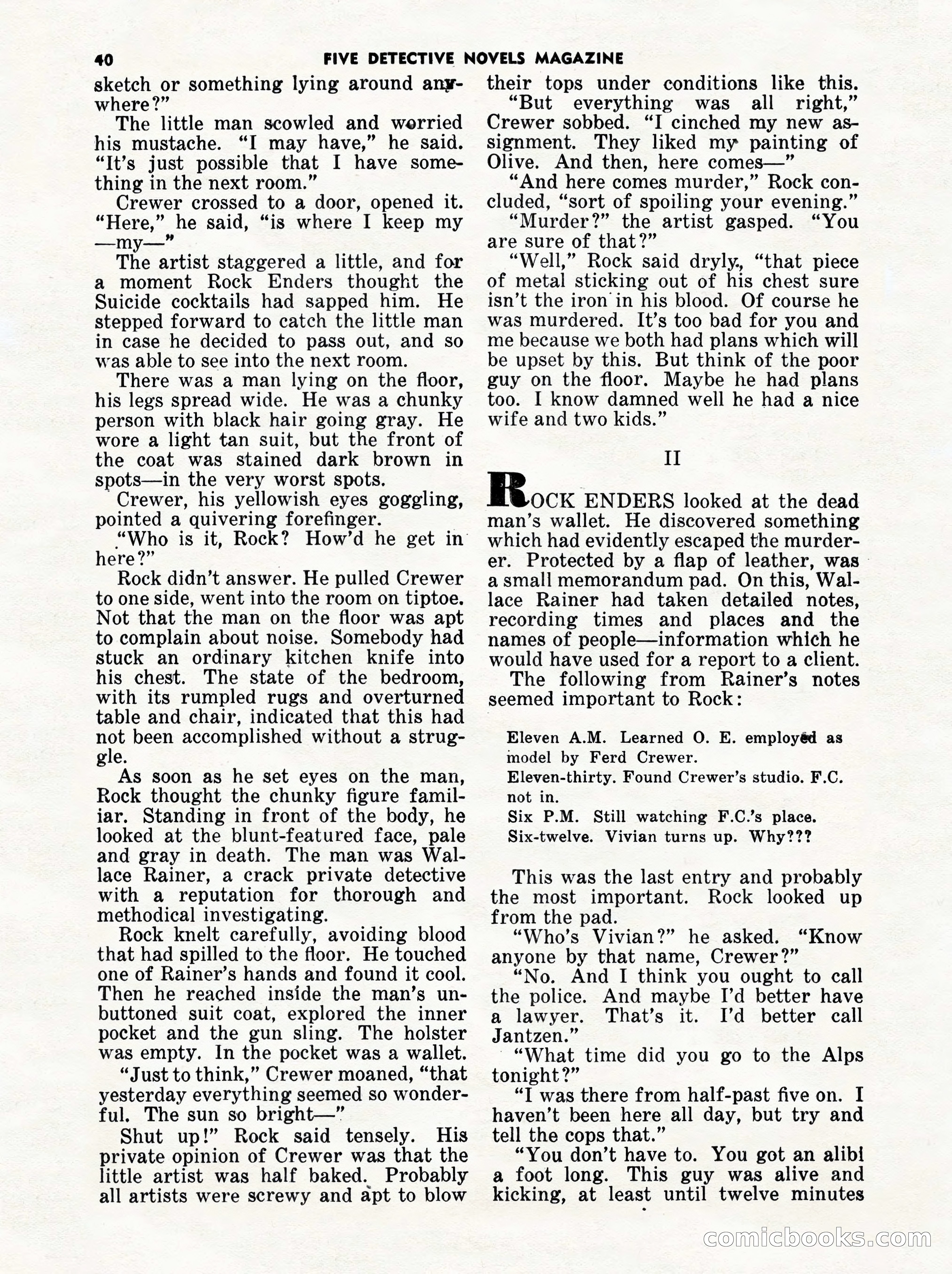 5 Detective Novels Magazine Cover — page 40 of 132