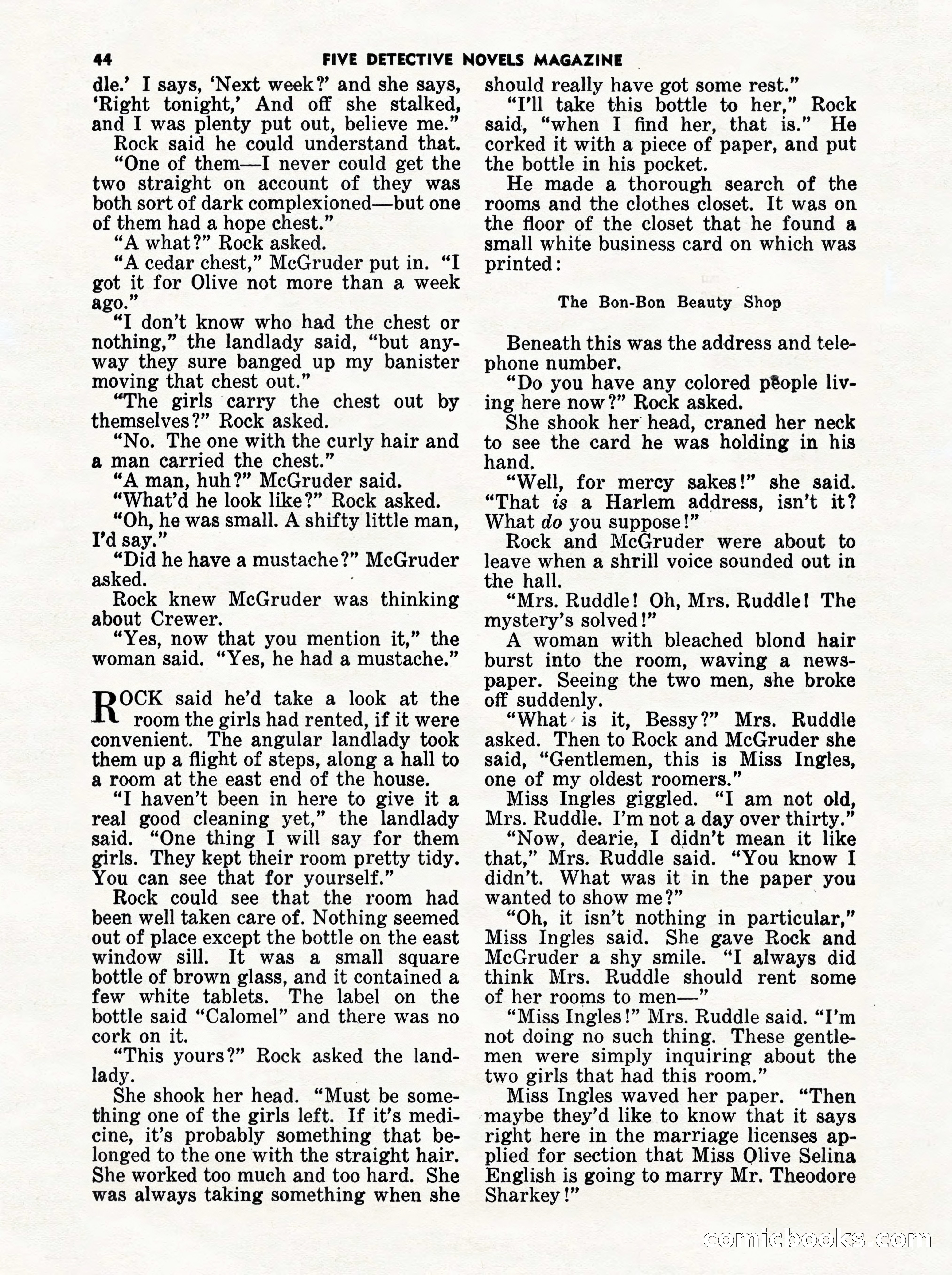 5 Detective Novels Magazine Cover — page 44 of 132