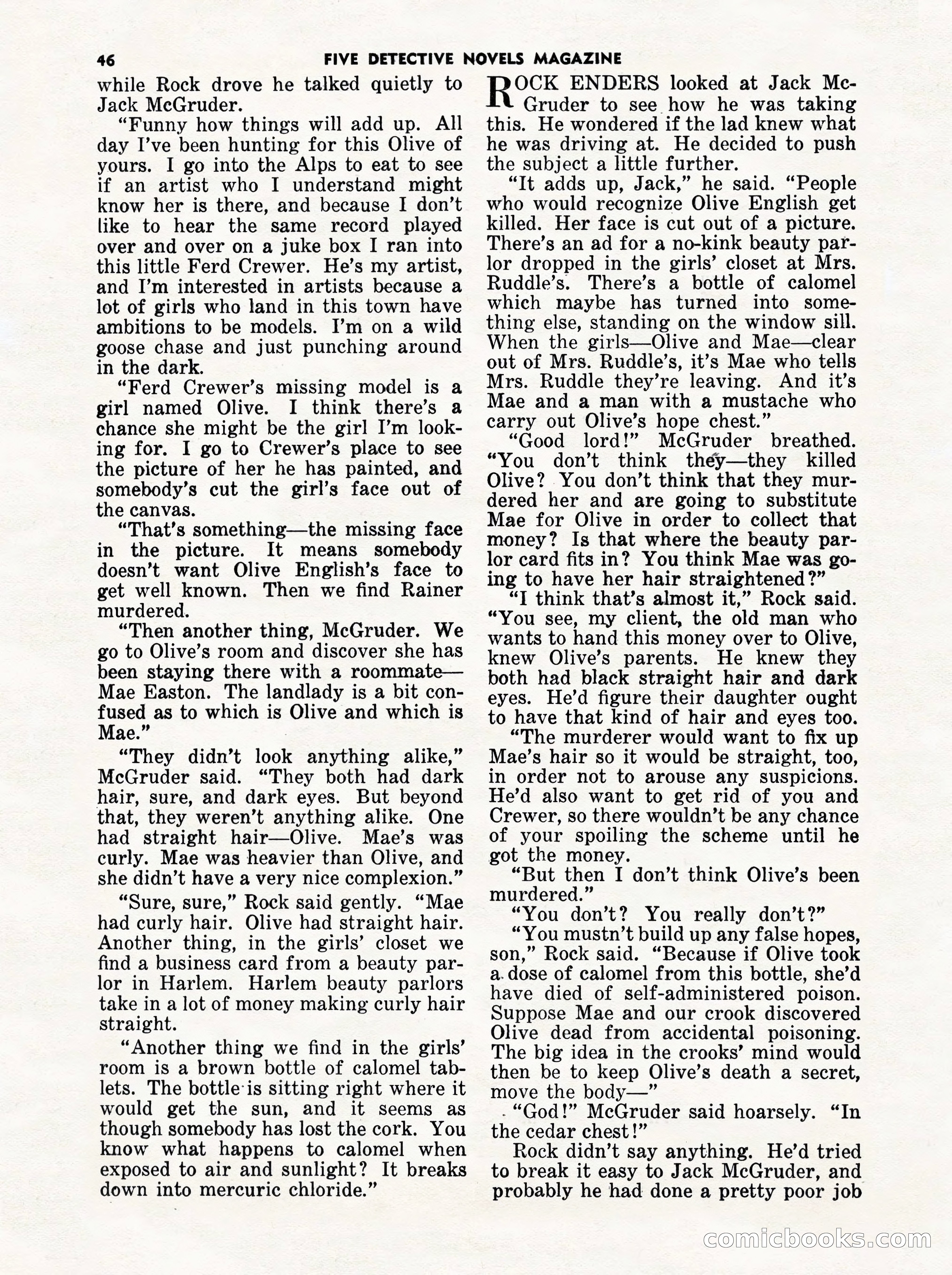 5 Detective Novels Magazine Cover — page 46 of 132