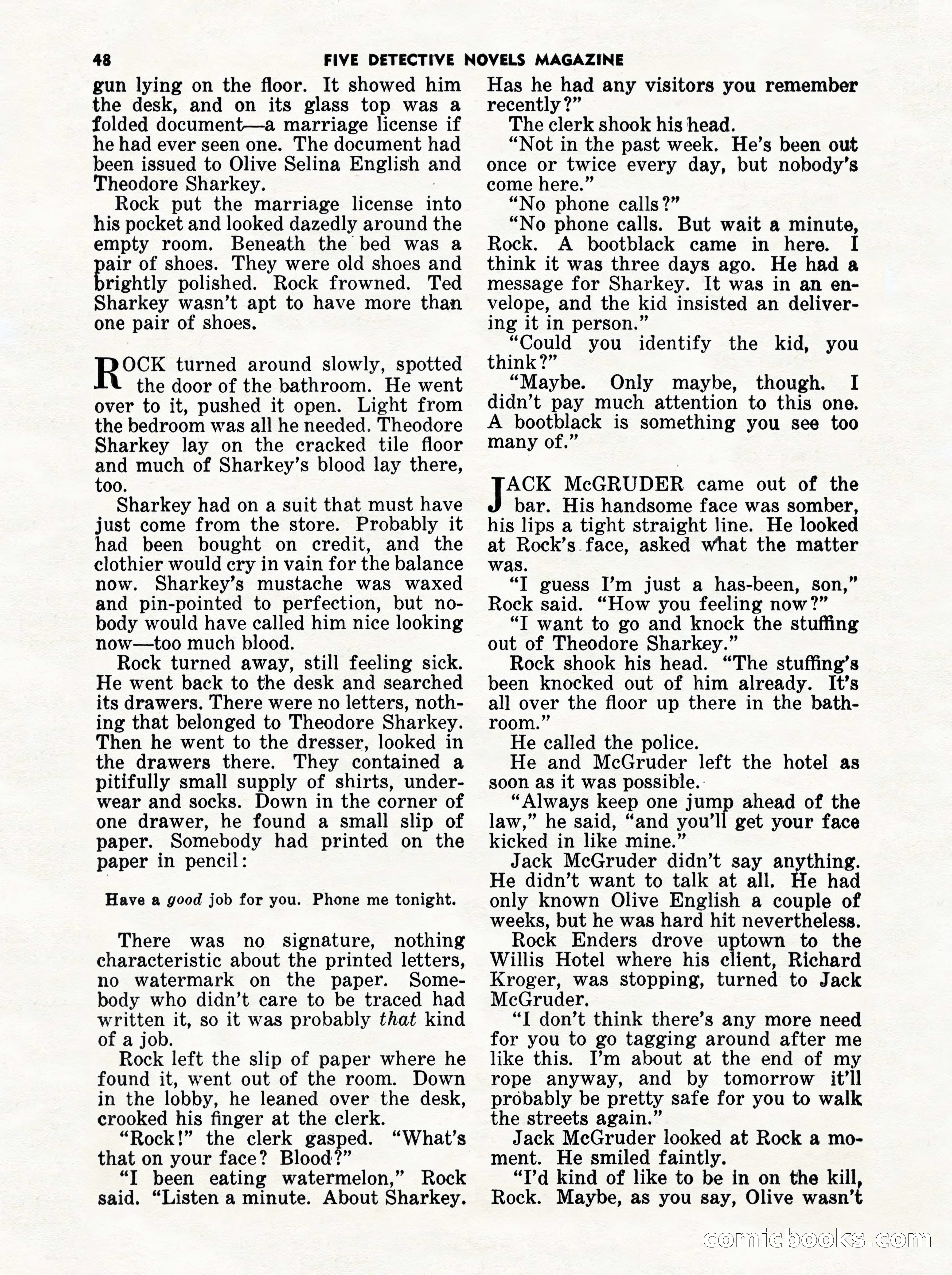 5 Detective Novels Magazine Cover — page 48 of 132