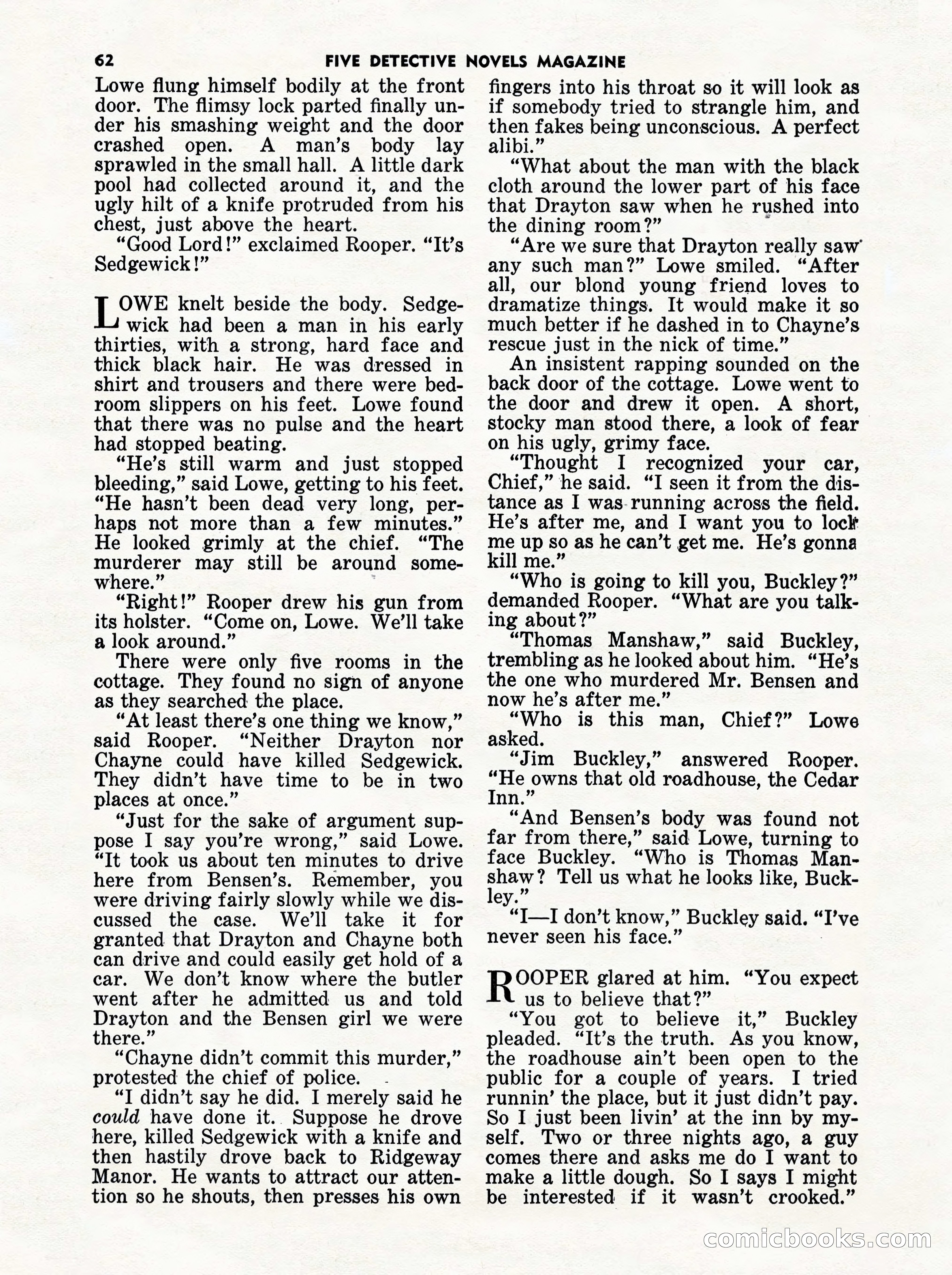 5 Detective Novels Magazine Cover — page 62 of 132