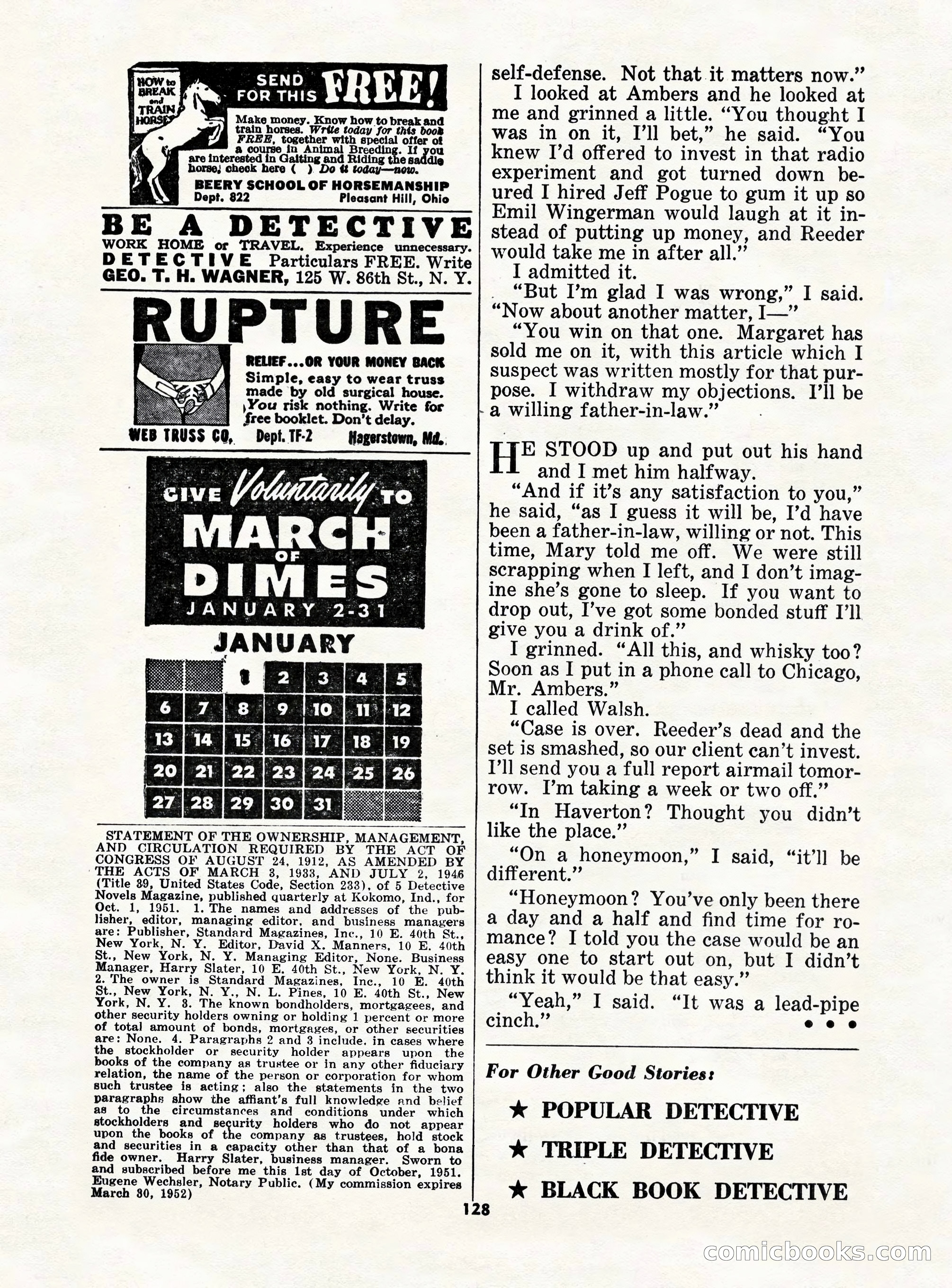 5 Detective Novels Magazine — page 128 of 132